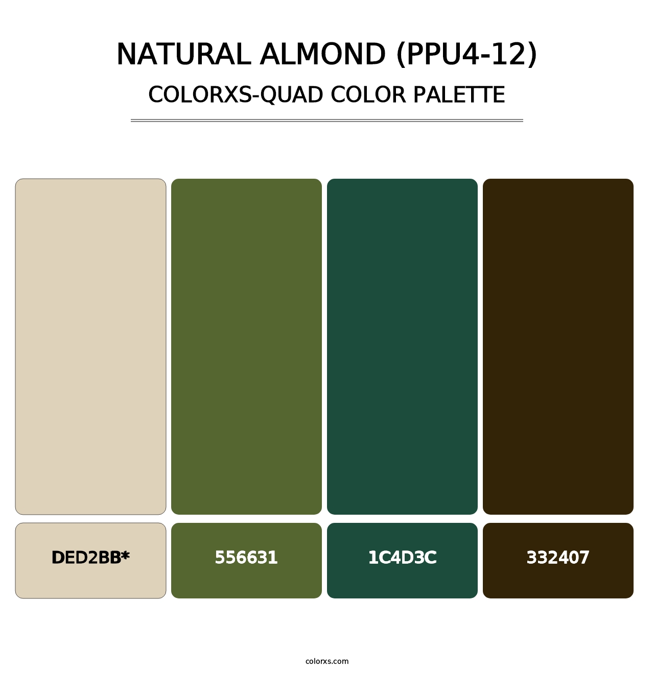 Natural Almond (PPU4-12) - Colorxs Quad Palette