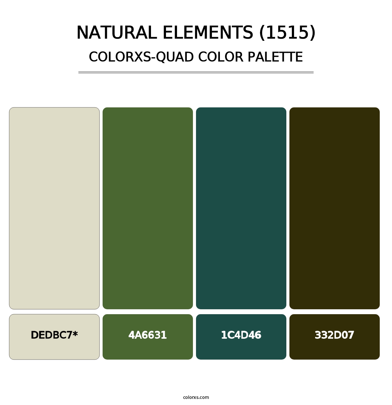 Natural Elements (1515) - Colorxs Quad Palette