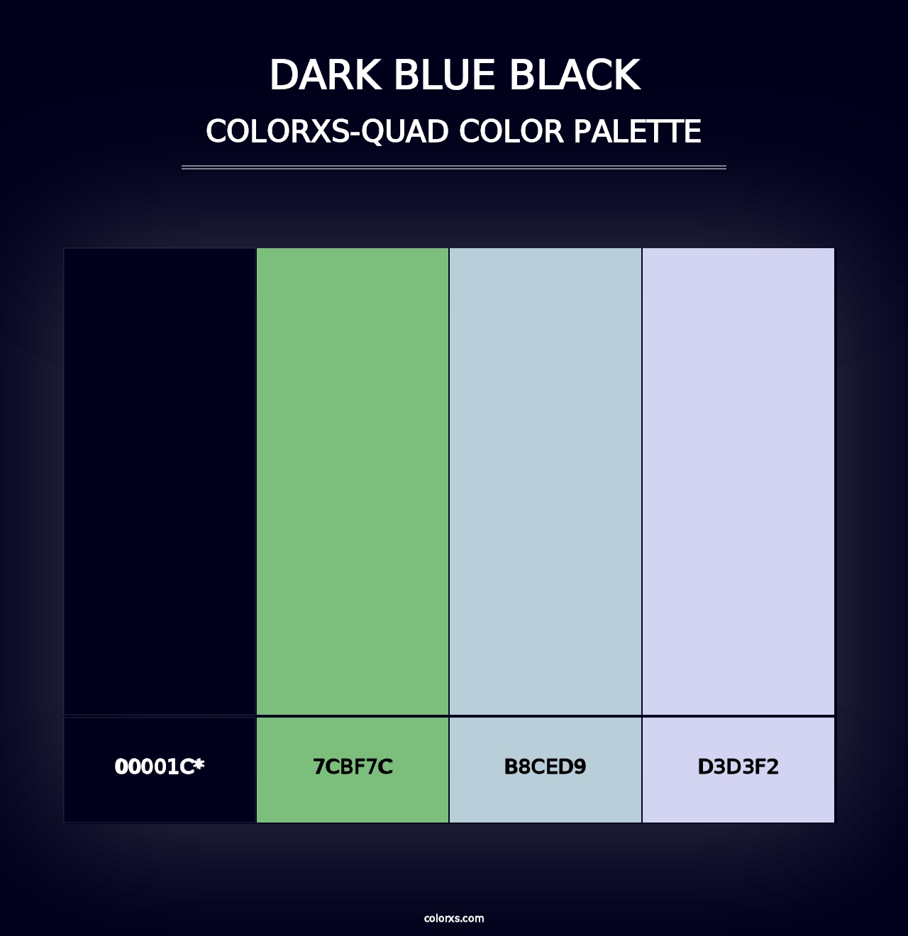 Dark Blue Black - Colorxs Quad Palette