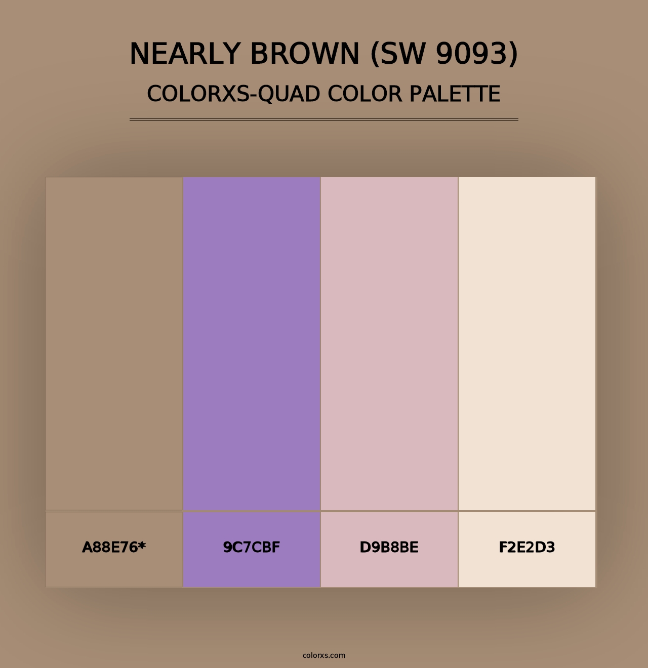 Nearly Brown (SW 9093) - Colorxs Quad Palette