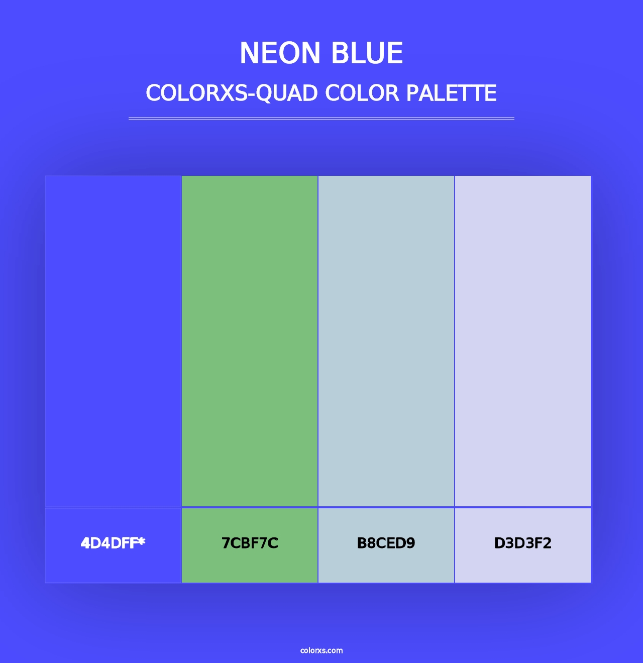 Neon Blue - Colorxs Quad Palette