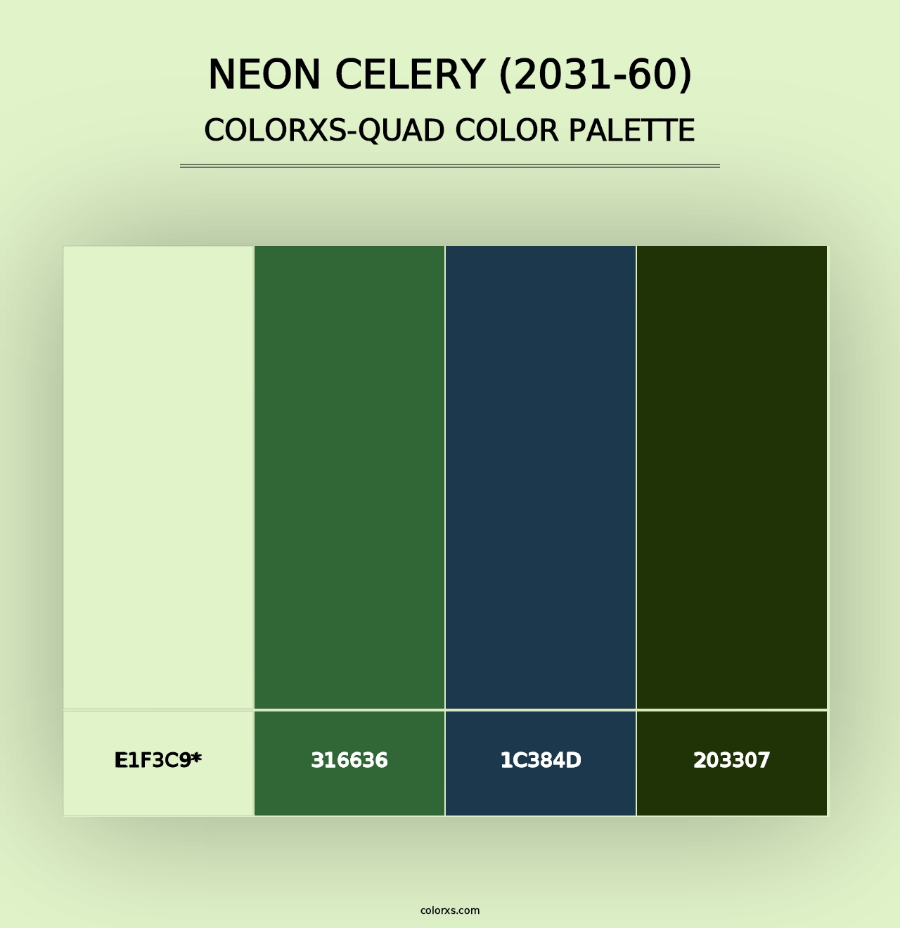 Neon Celery (2031-60) - Colorxs Quad Palette