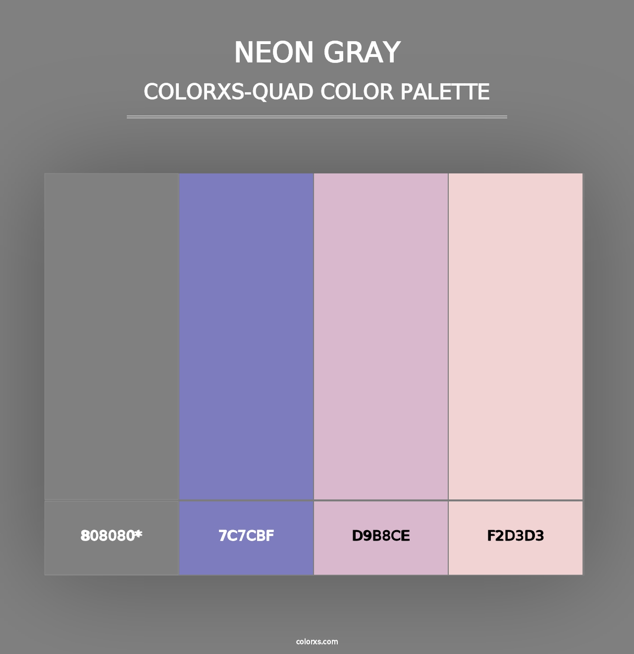 Neon Gray - Colorxs Quad Palette