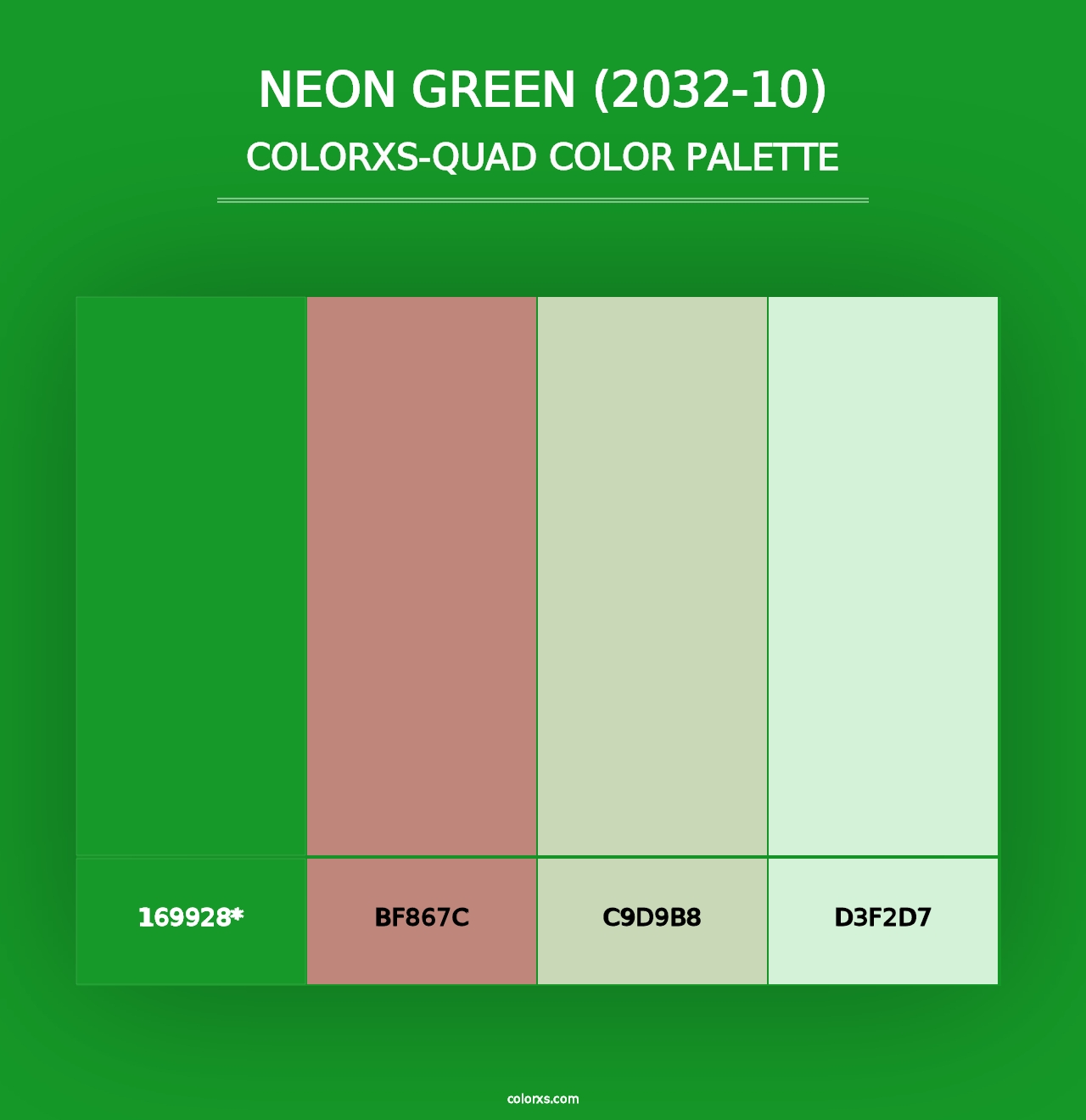 Neon Green (2032-10) - Colorxs Quad Palette