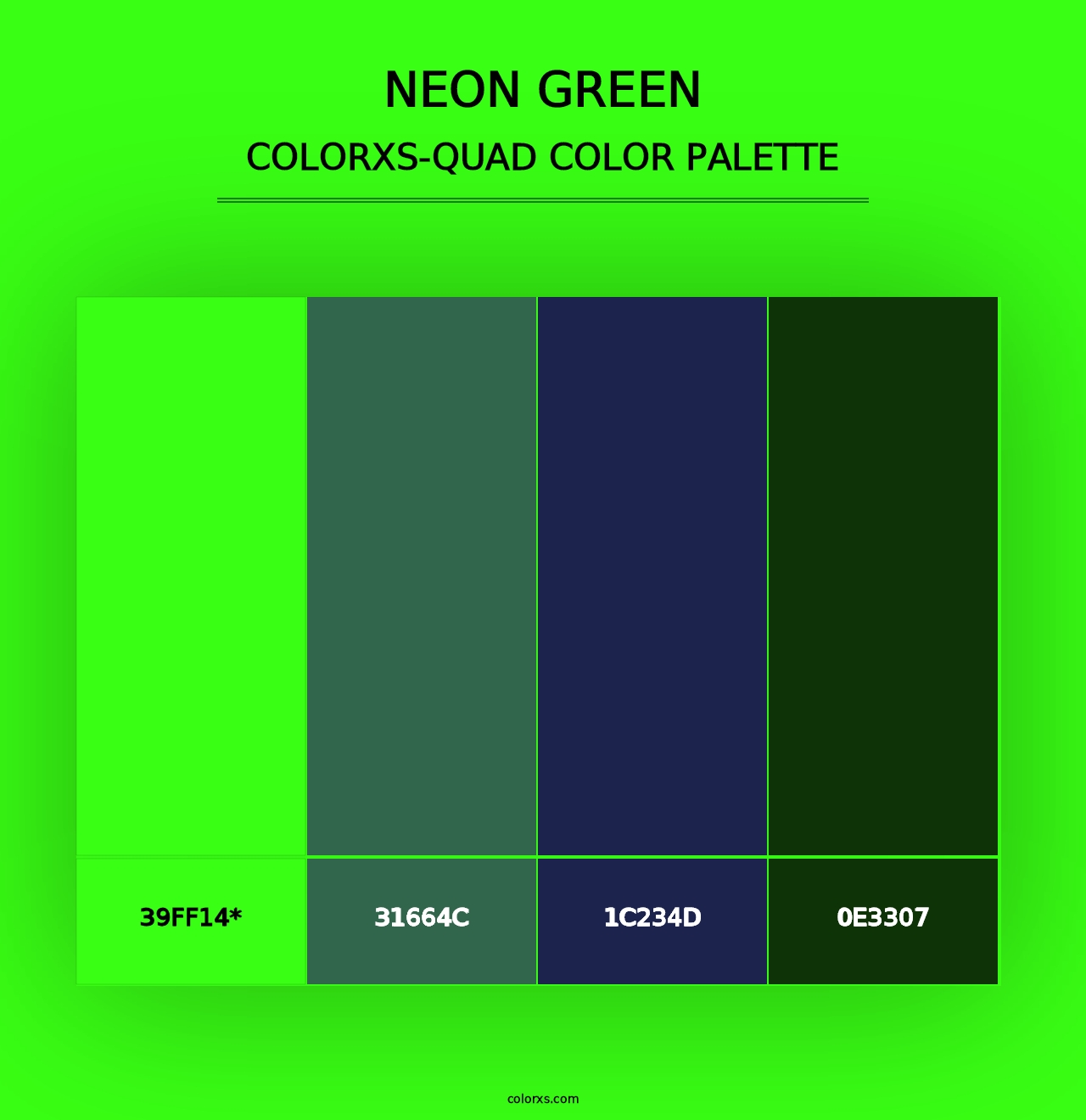 Neon Green - Colorxs Quad Palette