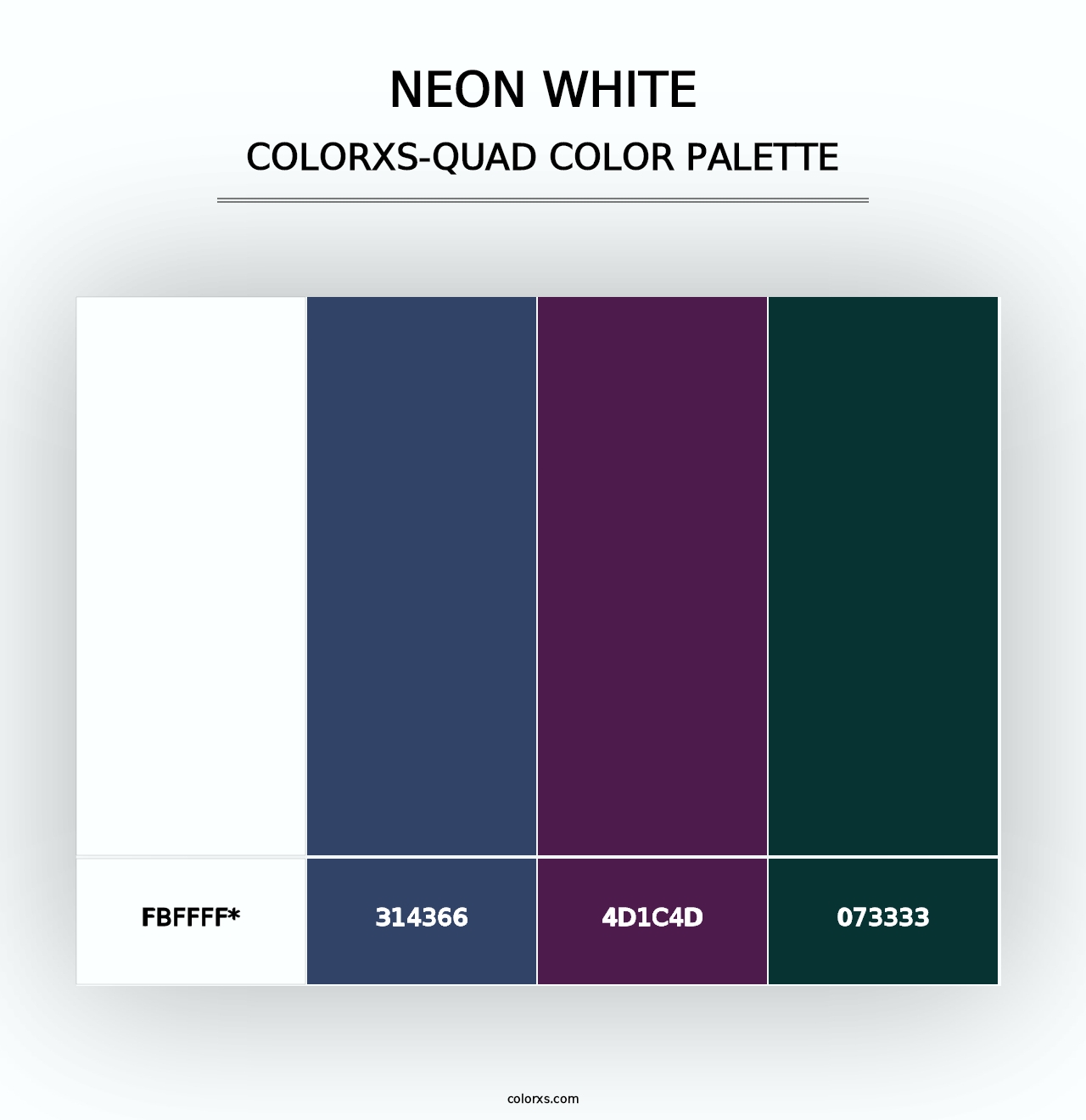 Neon White - Colorxs Quad Palette