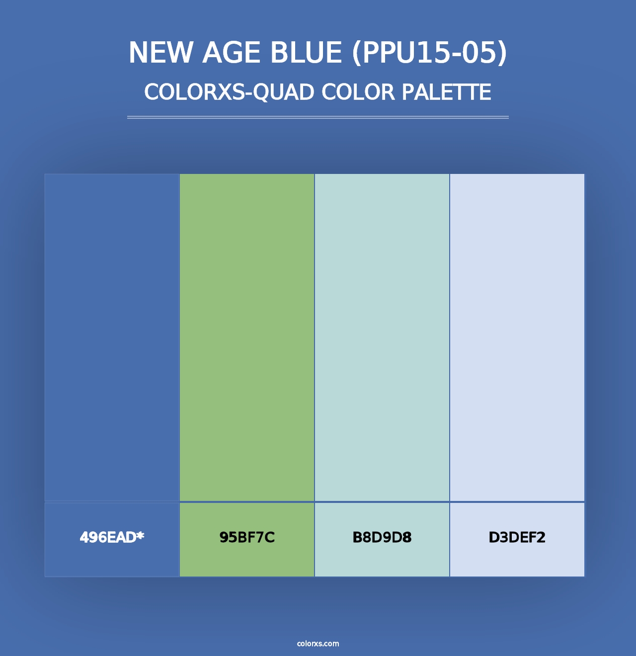 New Age Blue (PPU15-05) - Colorxs Quad Palette