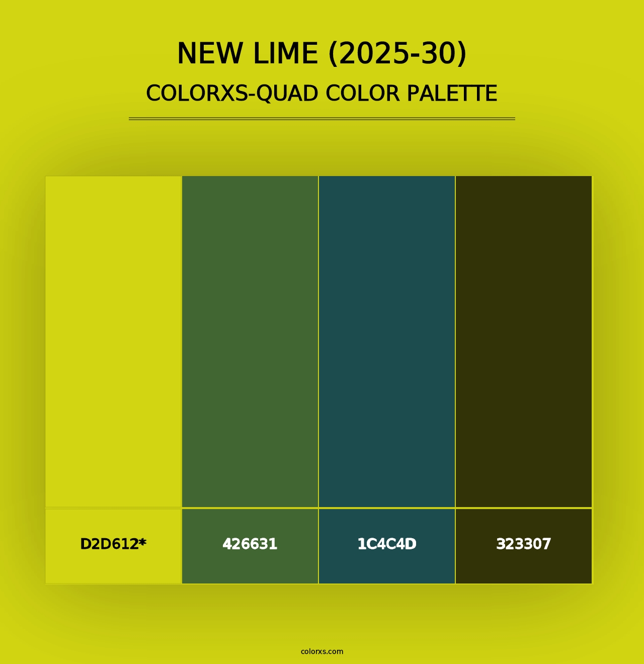 New Lime (2025-30) - Colorxs Quad Palette