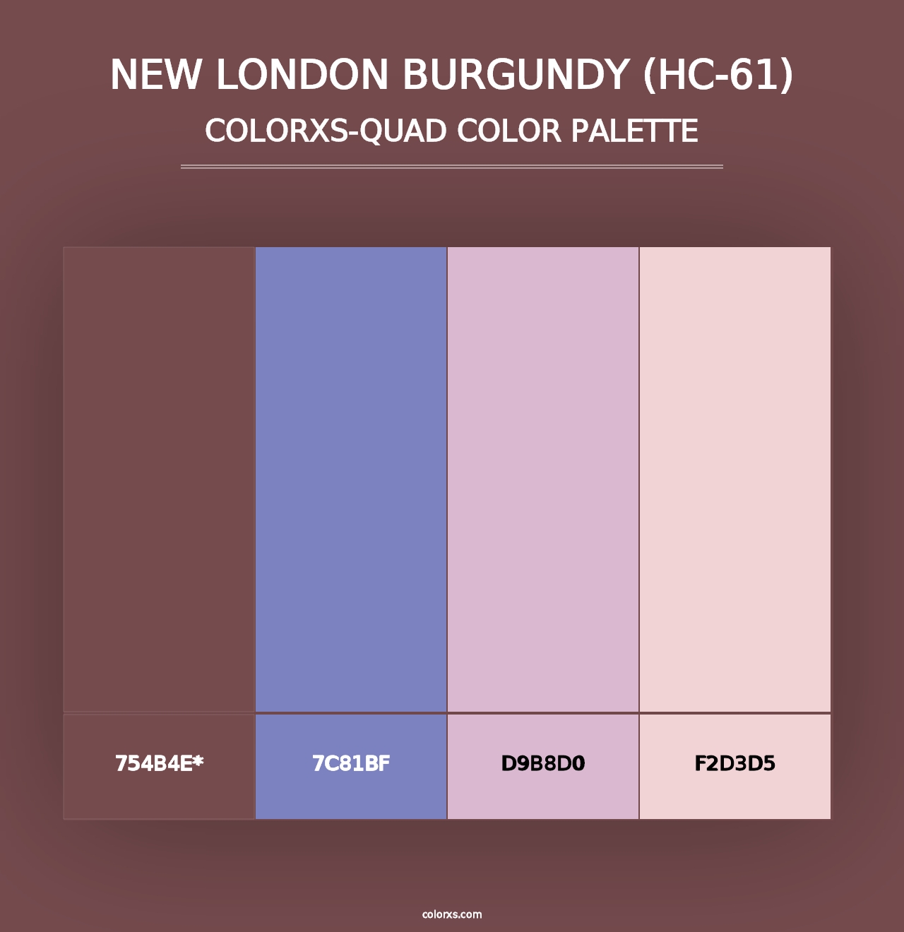 New London Burgundy (HC-61) - Colorxs Quad Palette