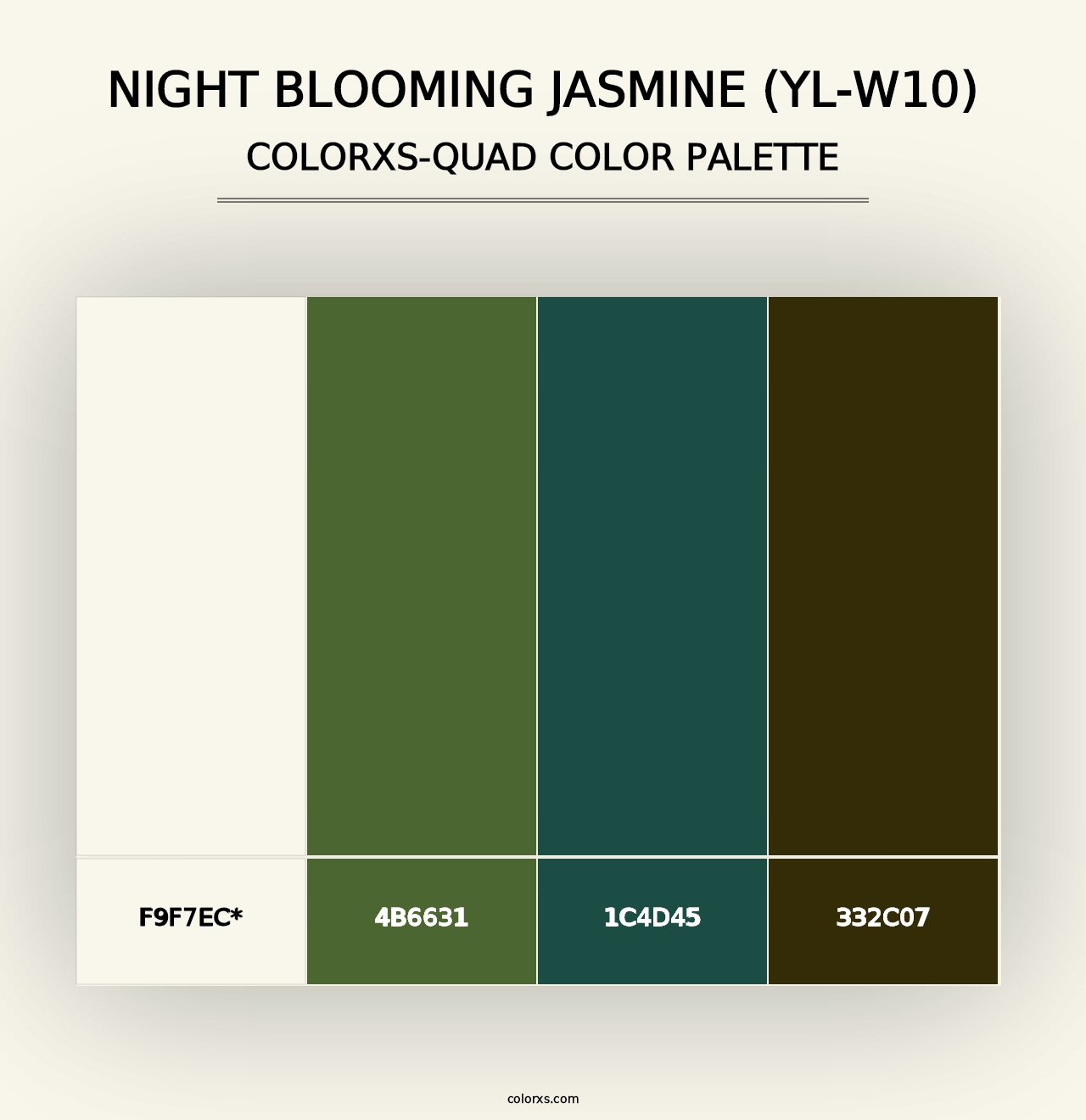 Night Blooming Jasmine (YL-W10) - Colorxs Quad Palette