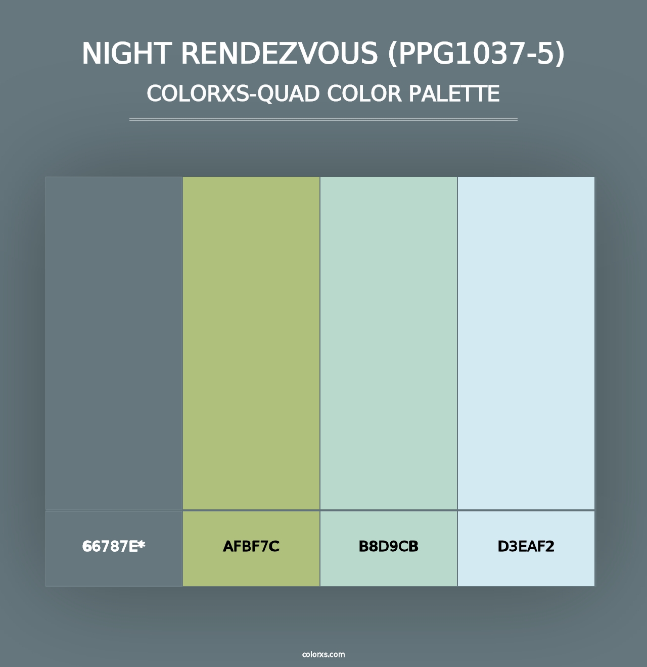 Night Rendezvous (PPG1037-5) - Colorxs Quad Palette