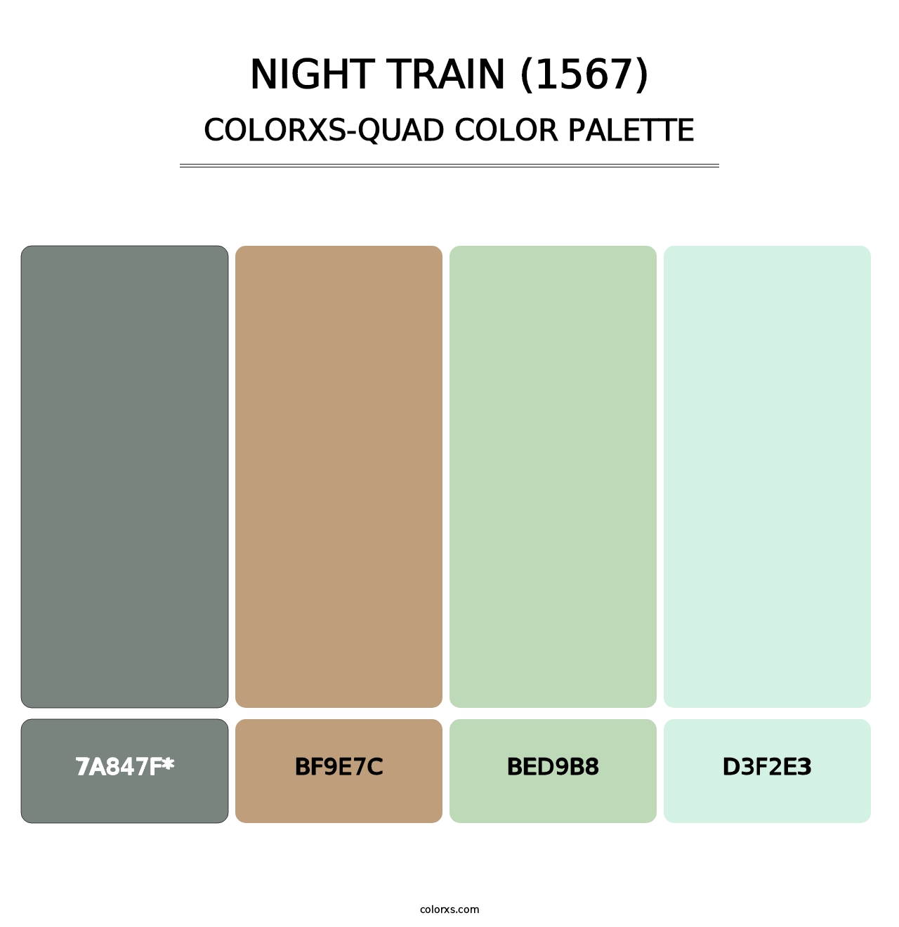 Night Train (1567) - Colorxs Quad Palette