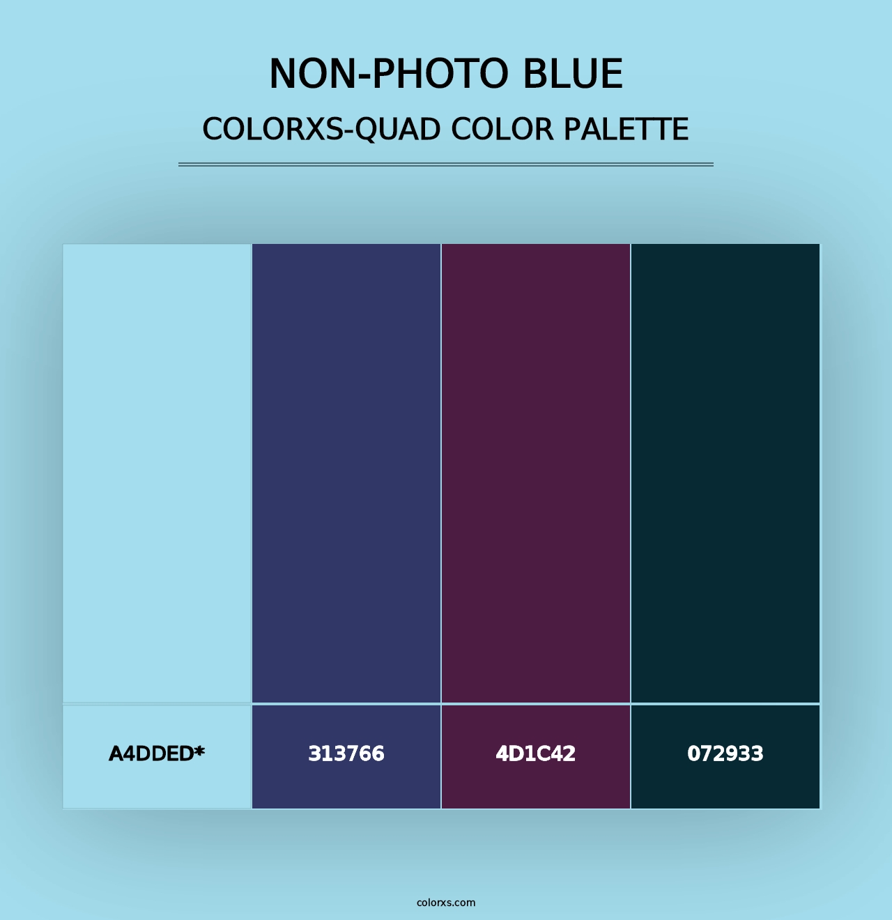 Non-photo Blue - Colorxs Quad Palette