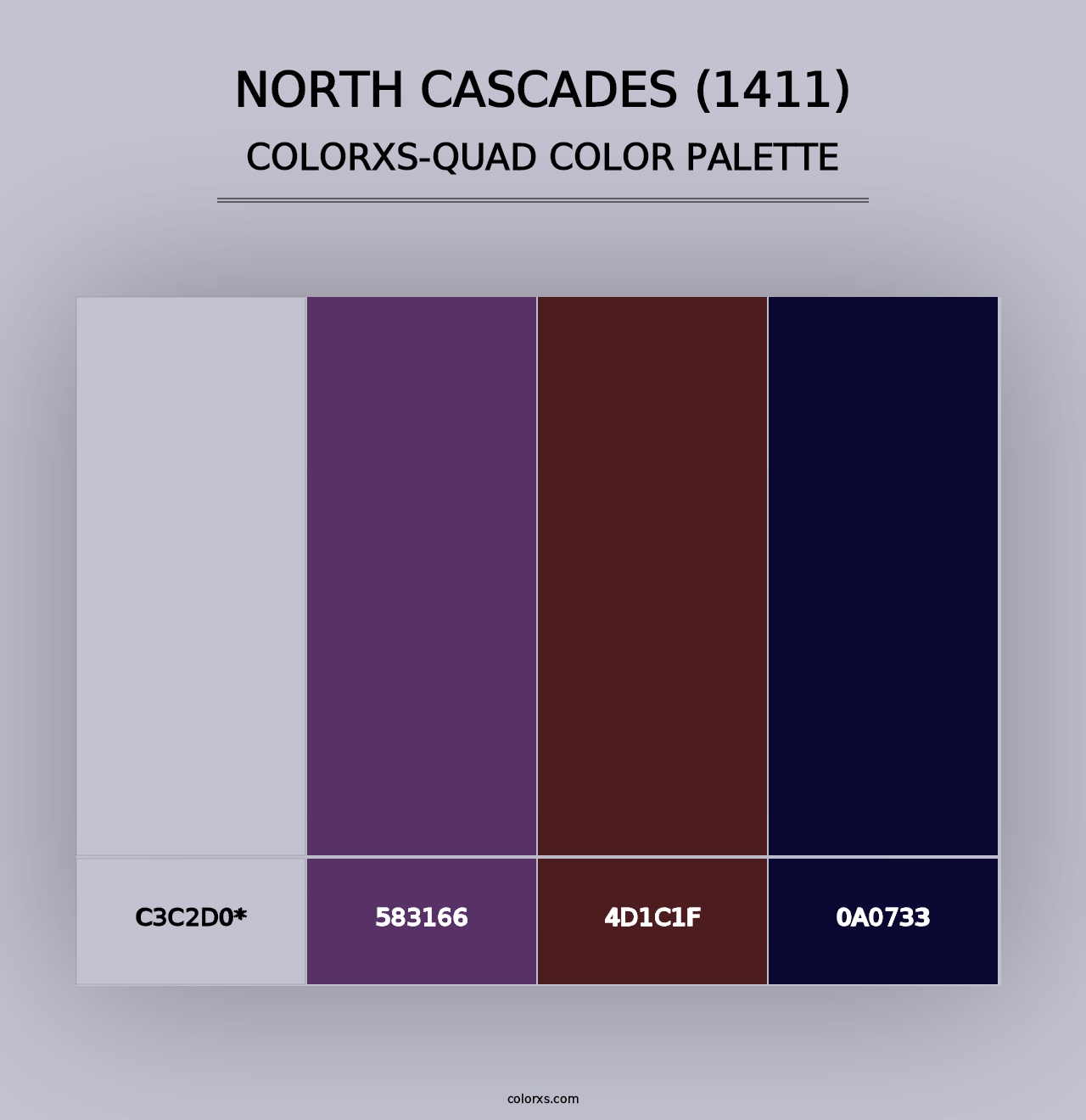 North Cascades (1411) - Colorxs Quad Palette