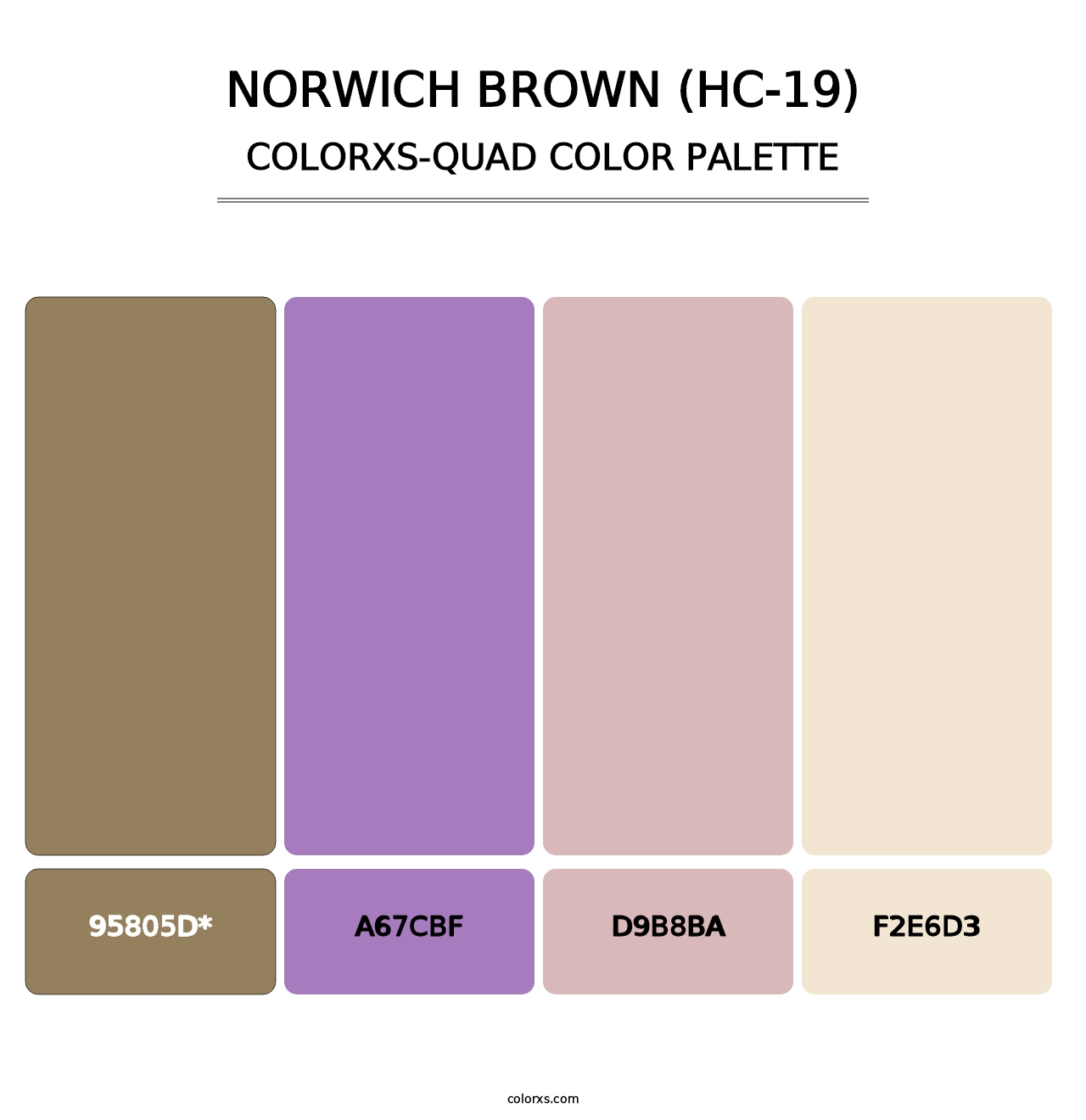 Norwich Brown (HC-19) - Colorxs Quad Palette