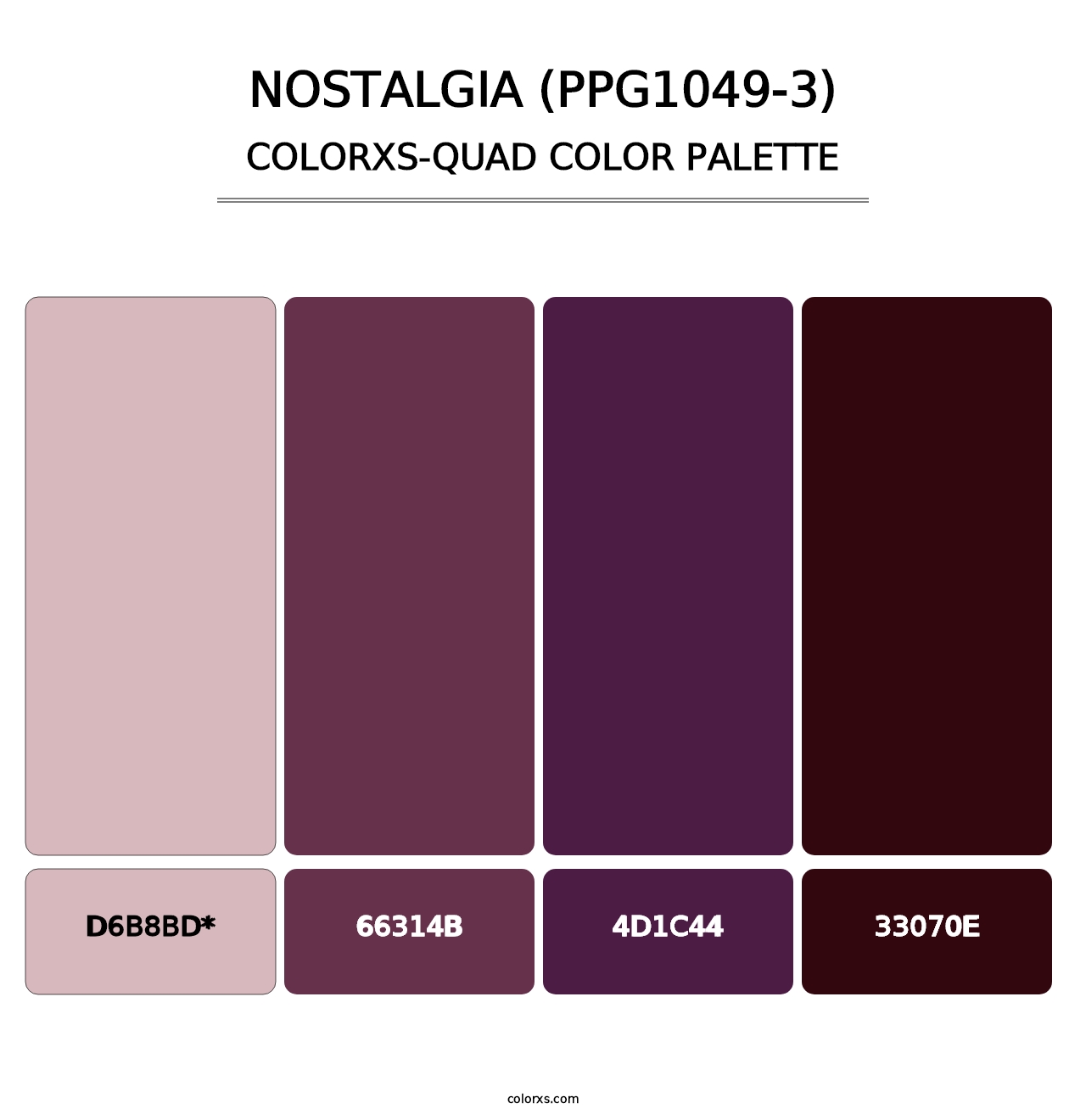 Nostalgia (PPG1049-3) - Colorxs Quad Palette