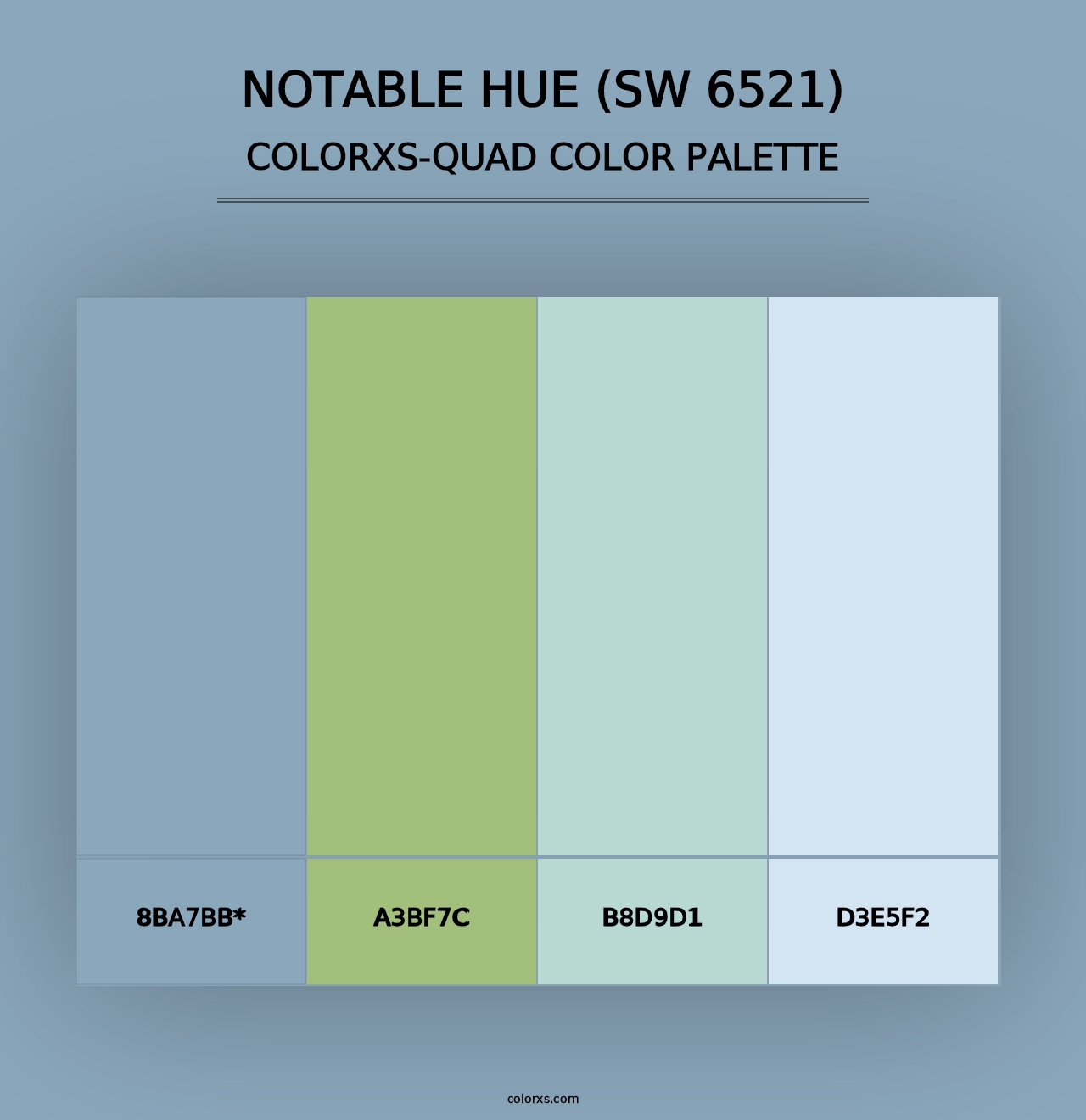 Notable Hue (SW 6521) - Colorxs Quad Palette