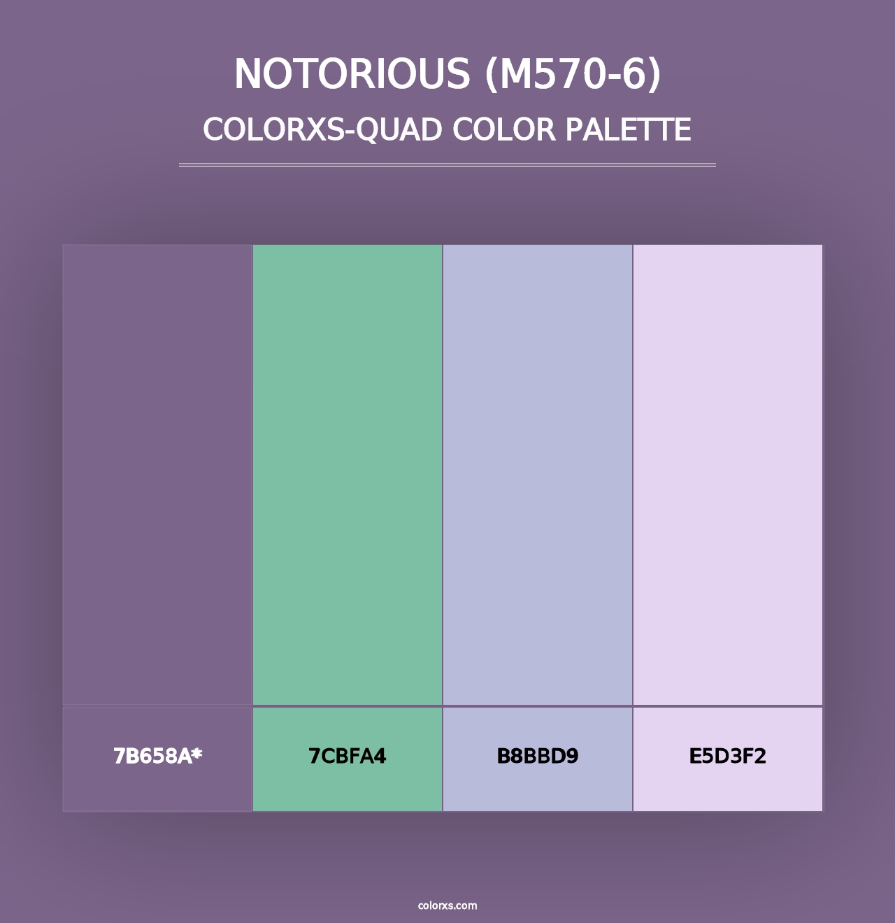 Notorious (M570-6) - Colorxs Quad Palette