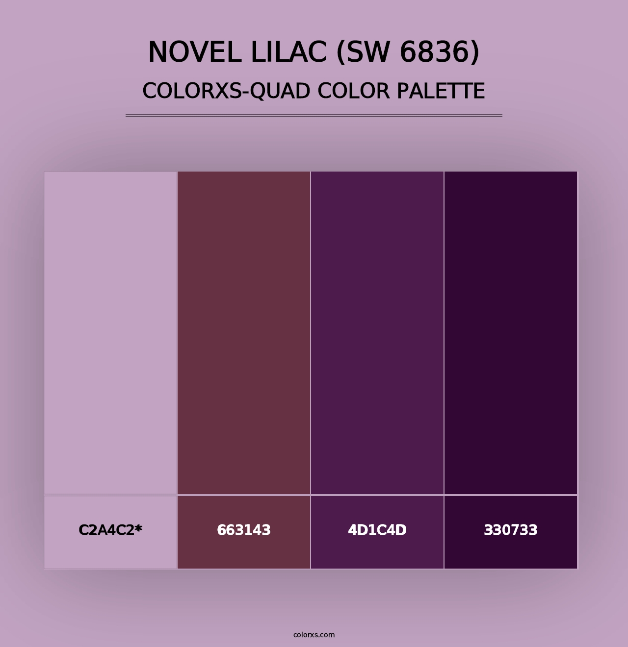 Novel Lilac (SW 6836) - Colorxs Quad Palette