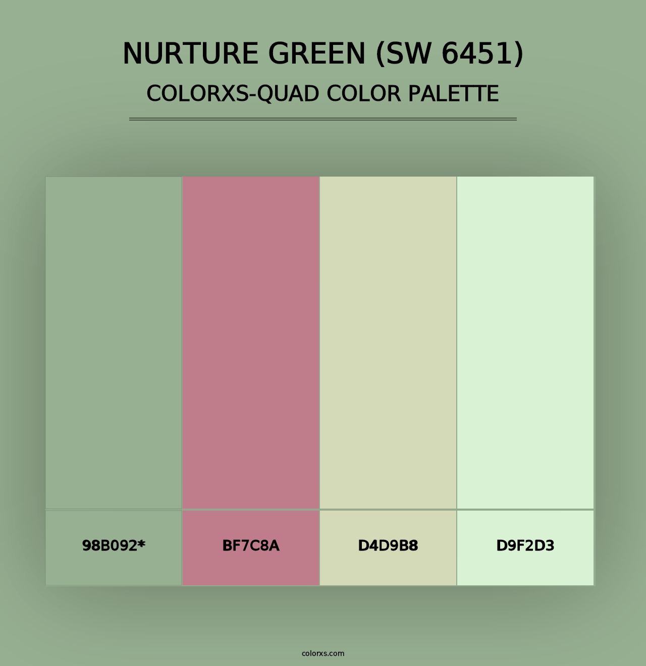 Nurture Green (SW 6451) - Colorxs Quad Palette