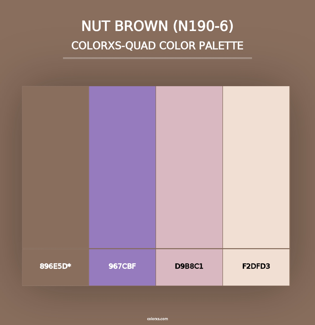 Nut Brown (N190-6) - Colorxs Quad Palette