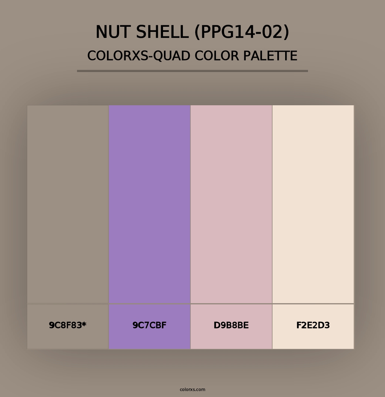 Nut Shell (PPG14-02) - Colorxs Quad Palette