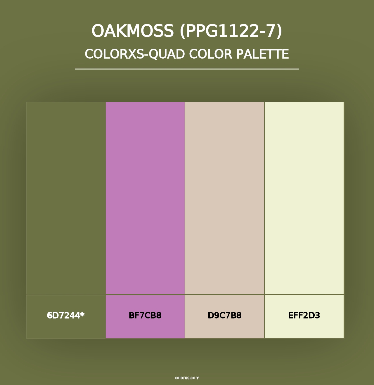 Oakmoss (PPG1122-7) - Colorxs Quad Palette