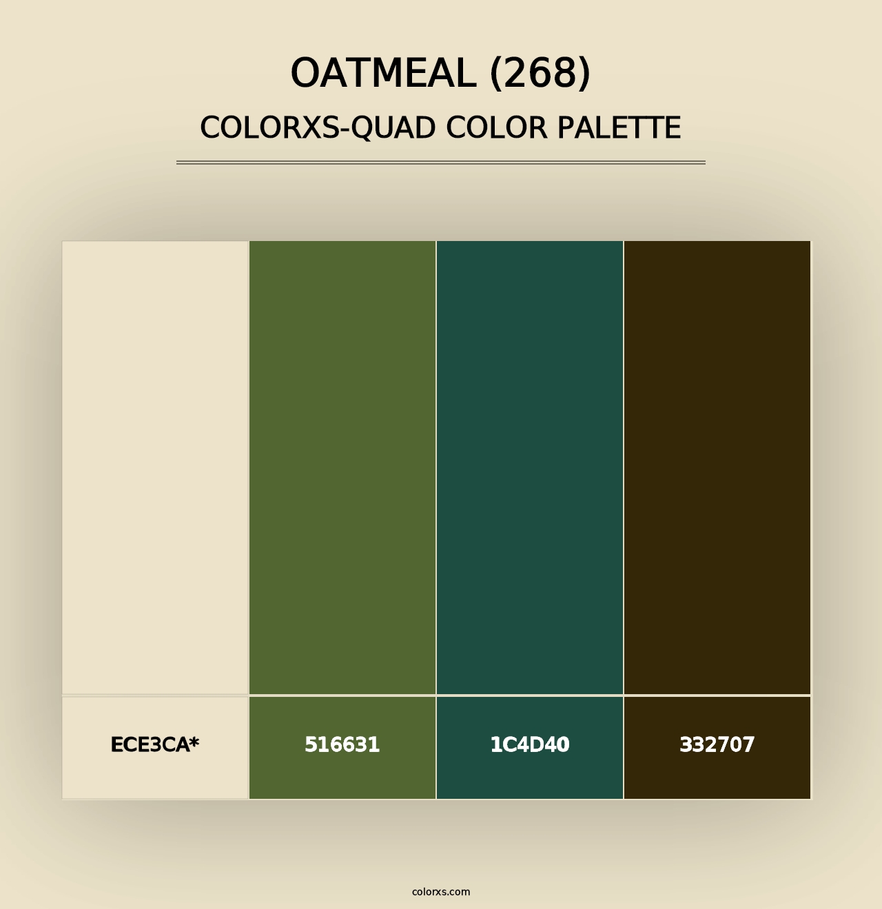 Oatmeal (268) - Colorxs Quad Palette