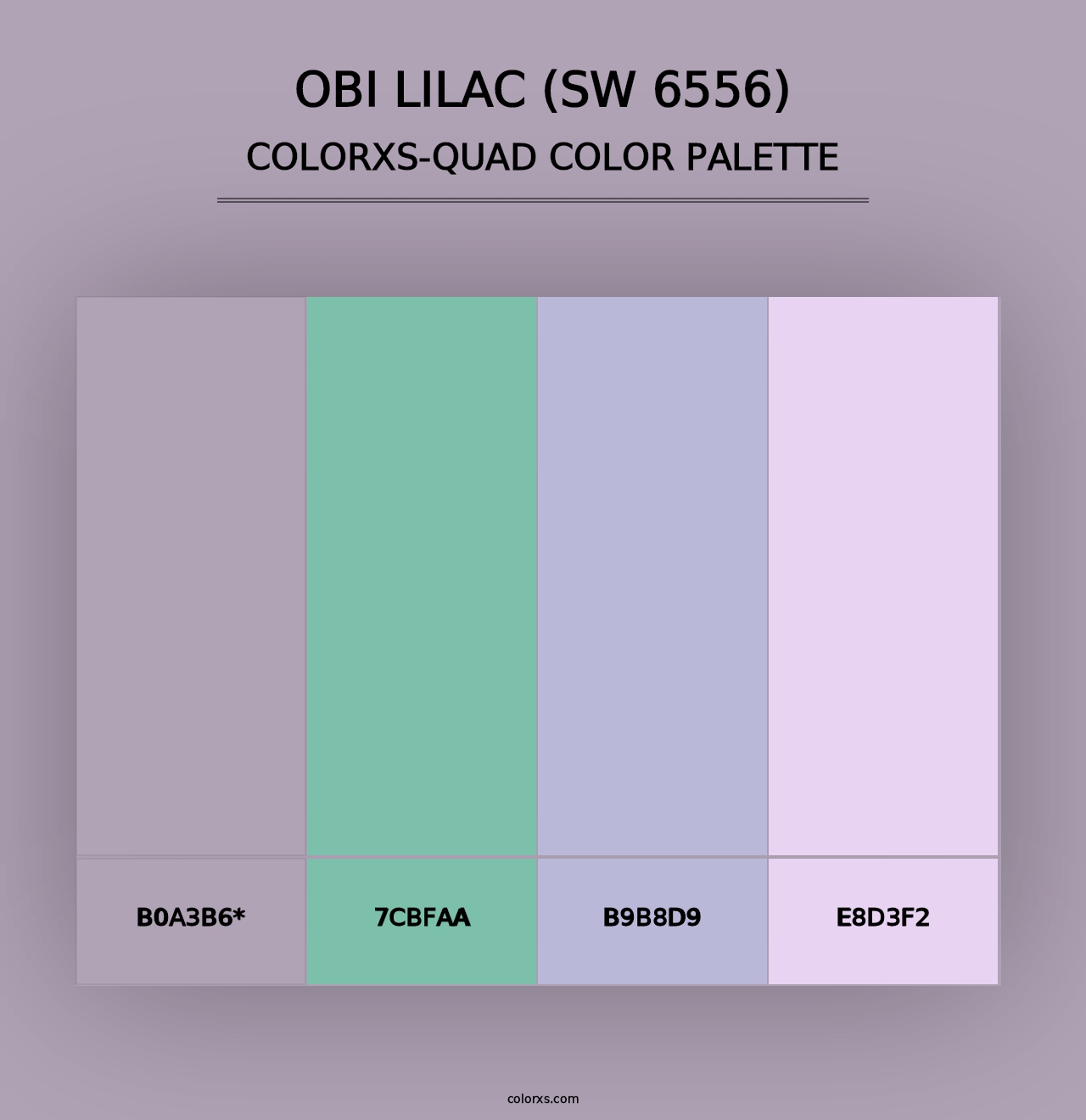 Obi Lilac (SW 6556) - Colorxs Quad Palette