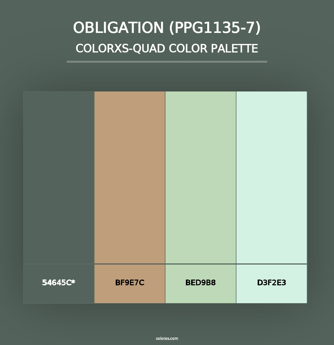 Obligation (PPG1135-7) - Colorxs Quad Palette