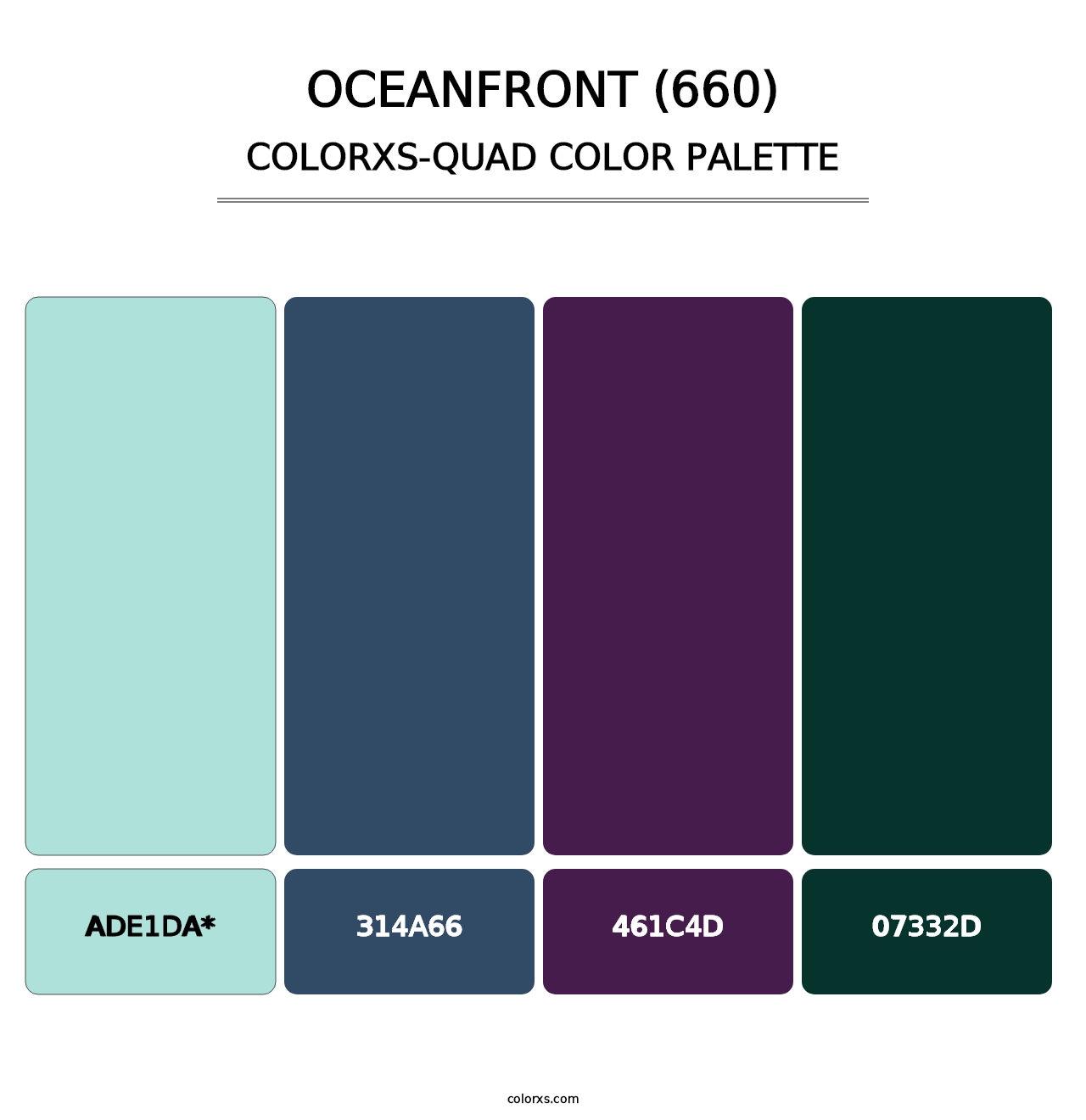 Oceanfront (660) - Colorxs Quad Palette