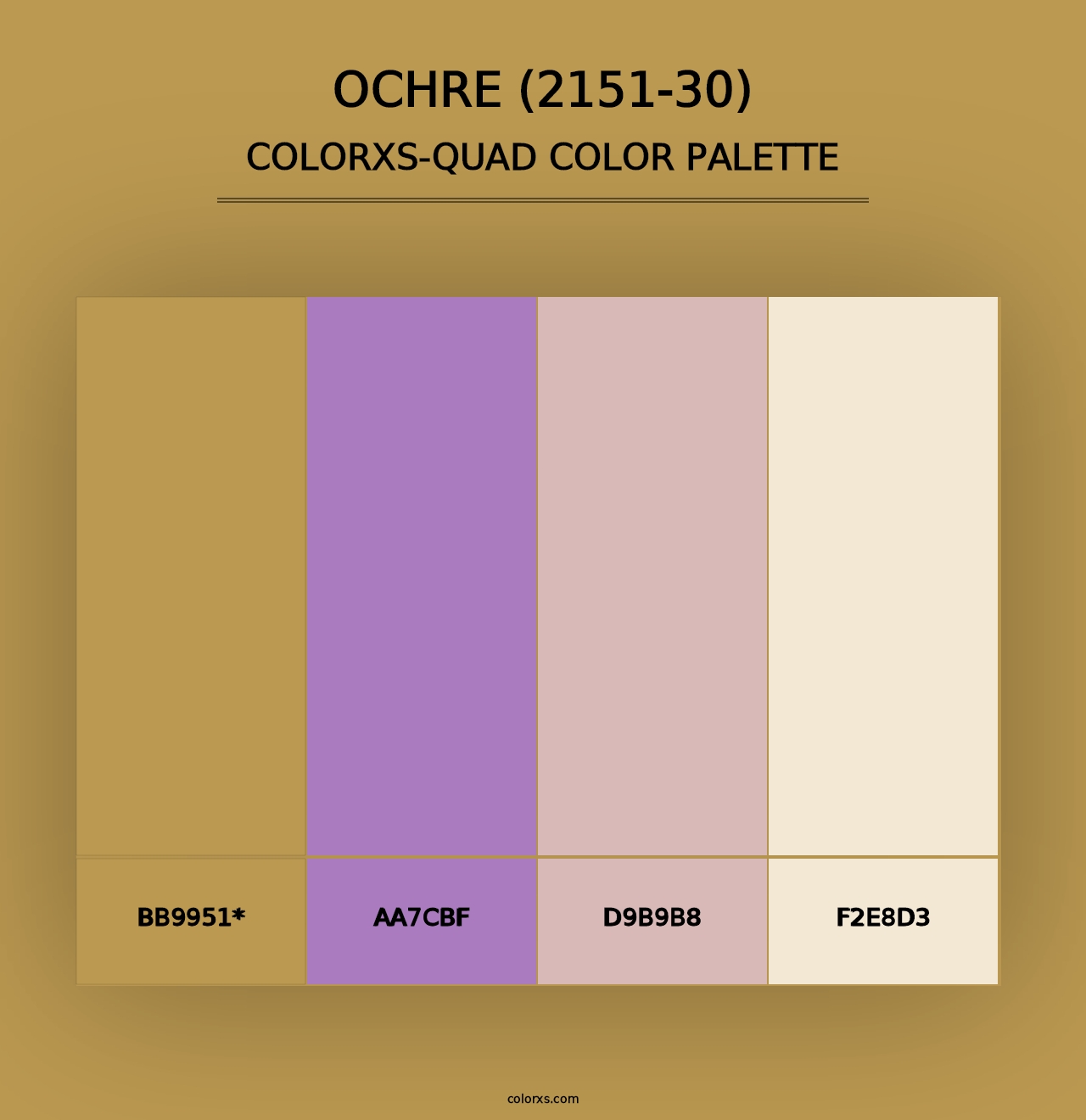 Ochre (2151-30) - Colorxs Quad Palette