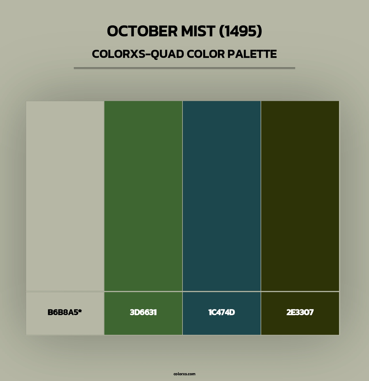 October Mist (1495) - Colorxs Quad Palette