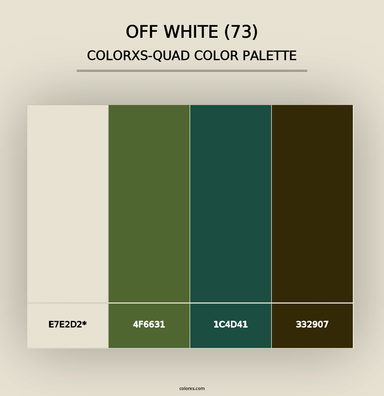 Off White (73) - Colorxs Quad Palette