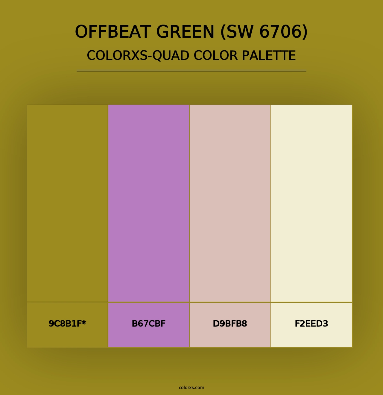 Offbeat Green (SW 6706) - Colorxs Quad Palette