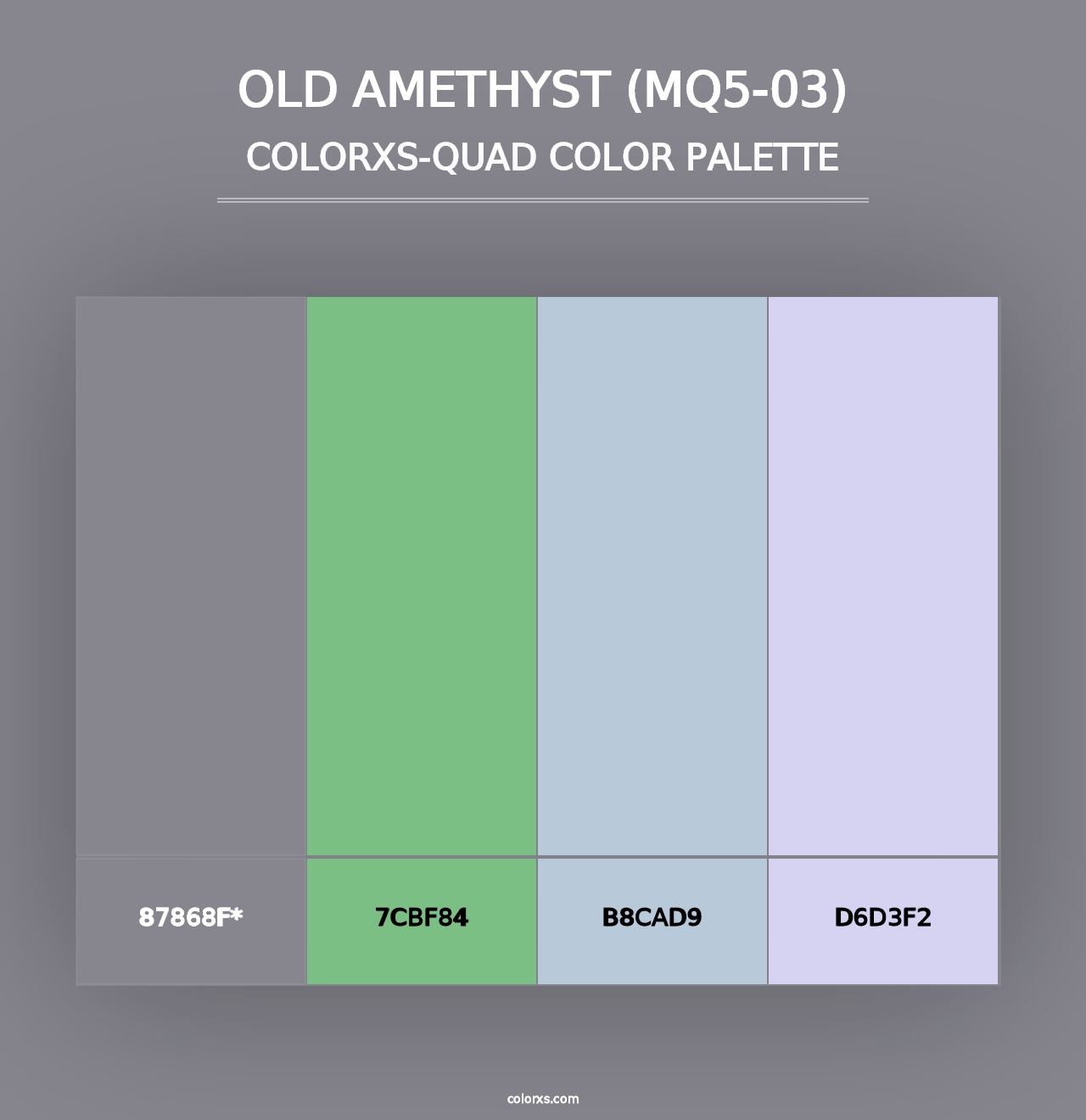 Old Amethyst (MQ5-03) - Colorxs Quad Palette