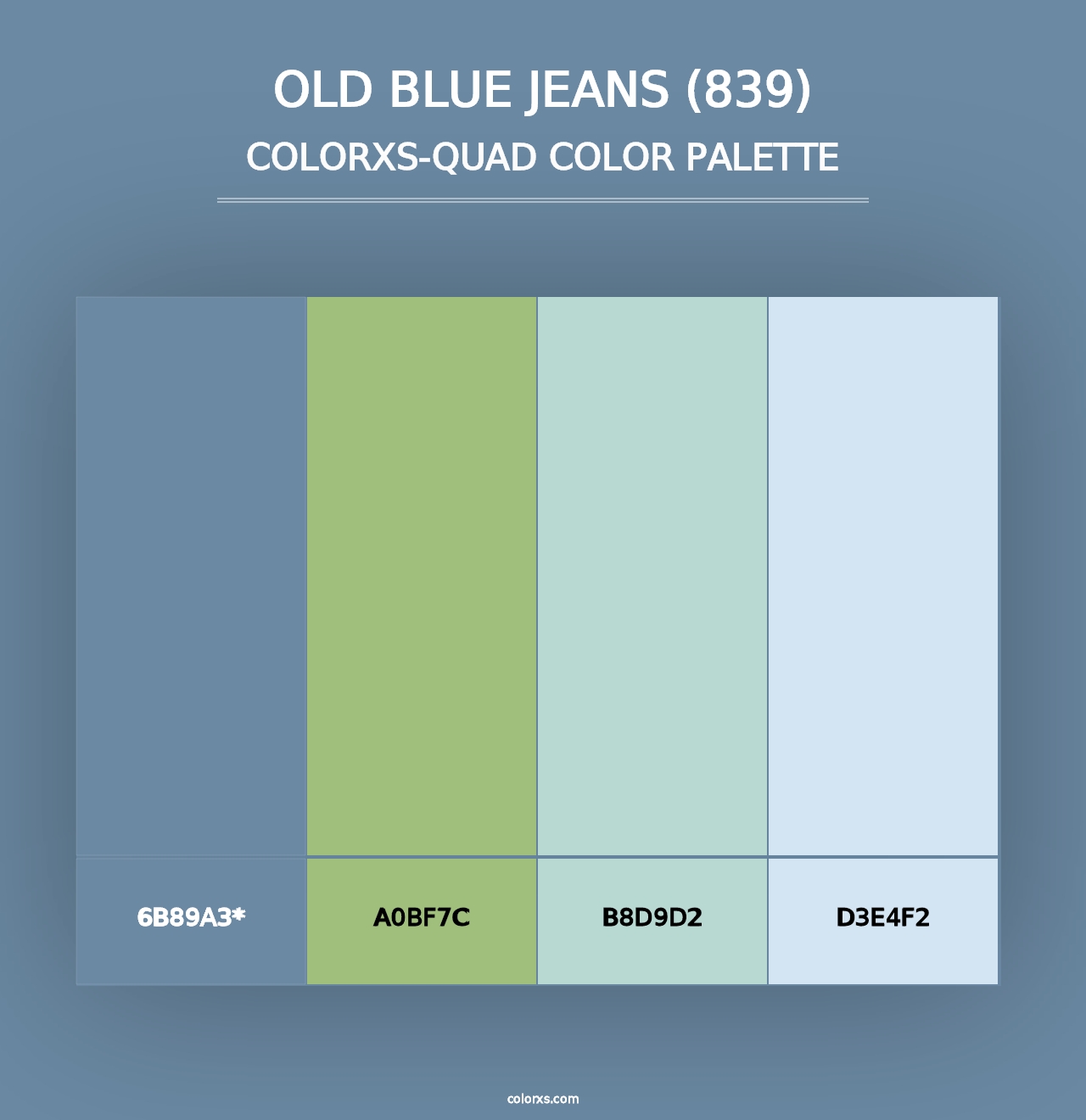 Old Blue Jeans (839) - Colorxs Quad Palette