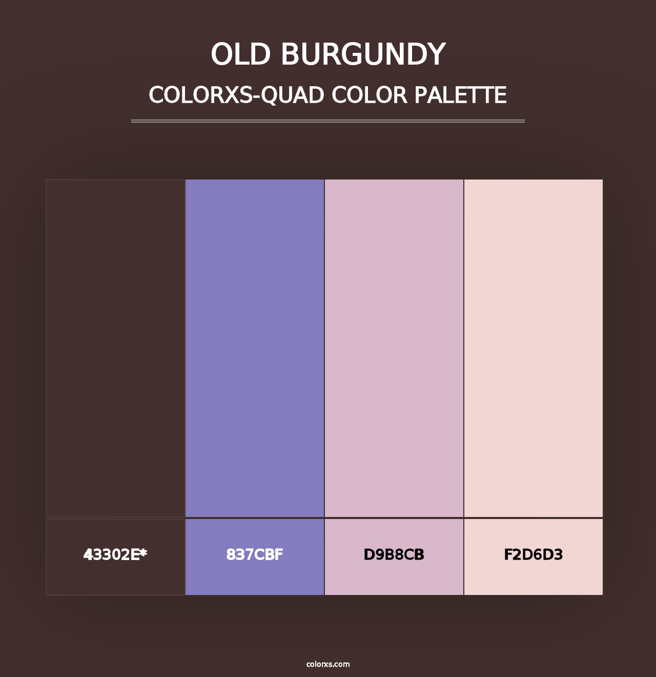 Old Burgundy - Colorxs Quad Palette