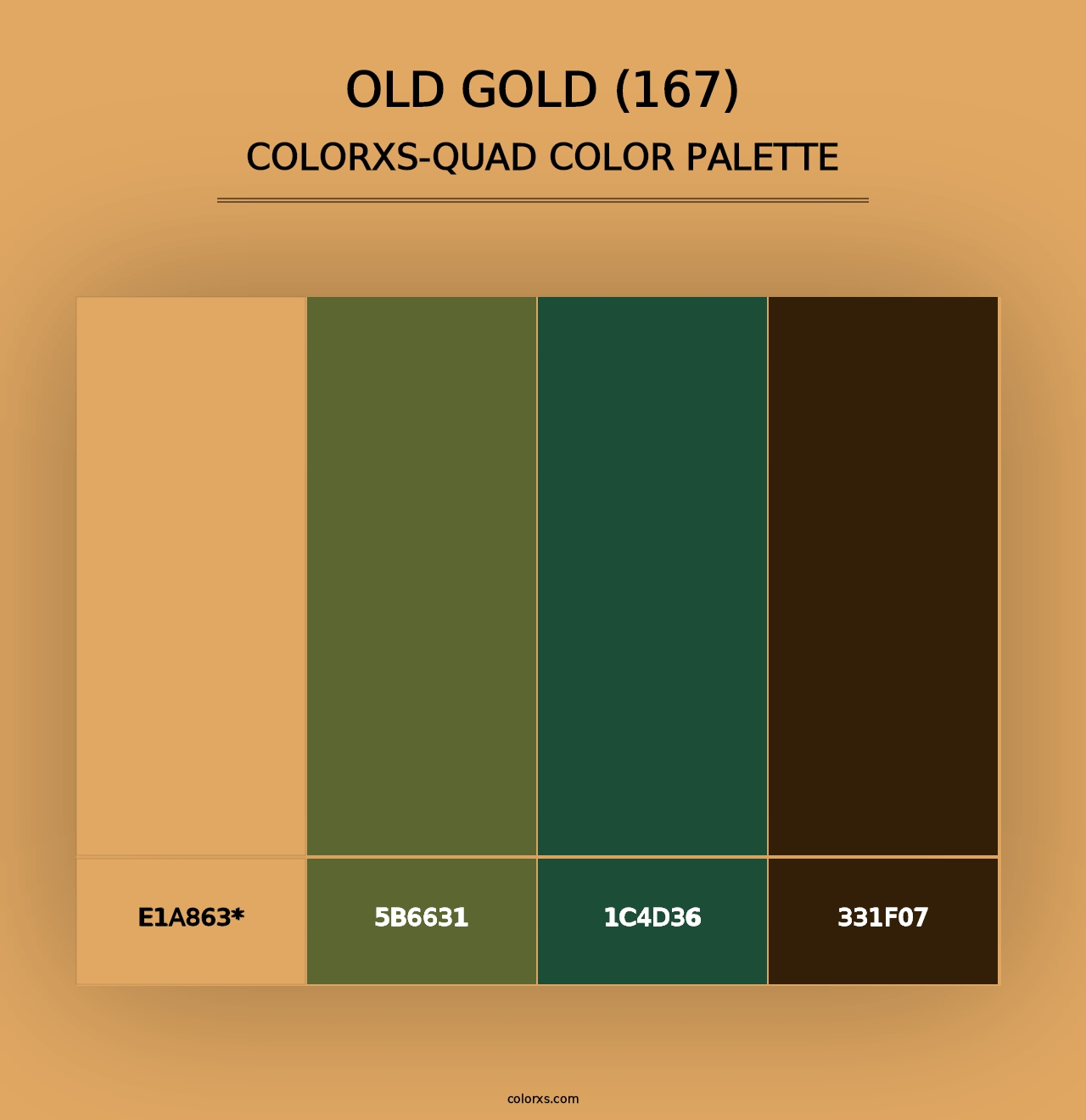 Old Gold (167) - Colorxs Quad Palette