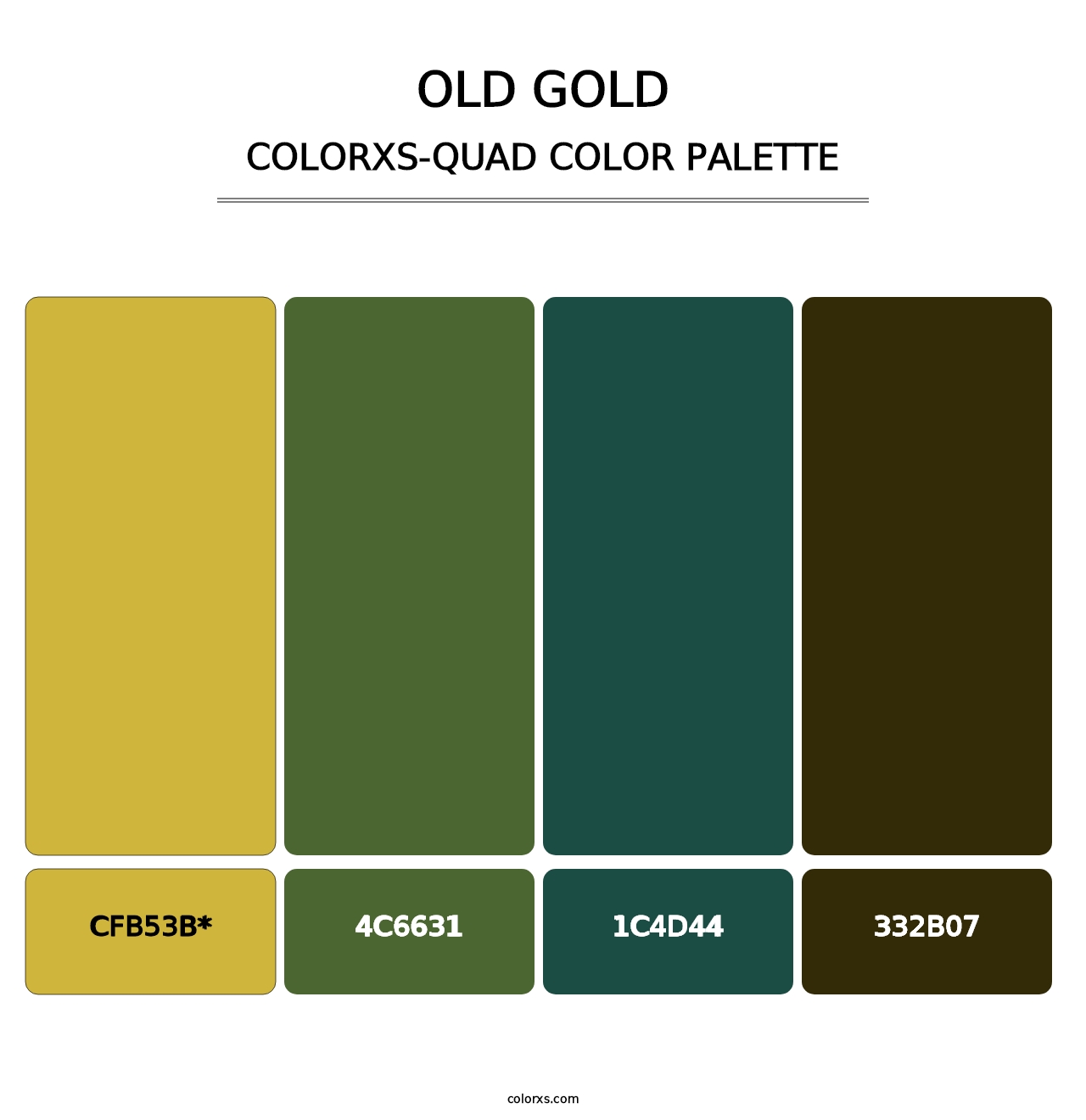 Old Gold - Colorxs Quad Palette