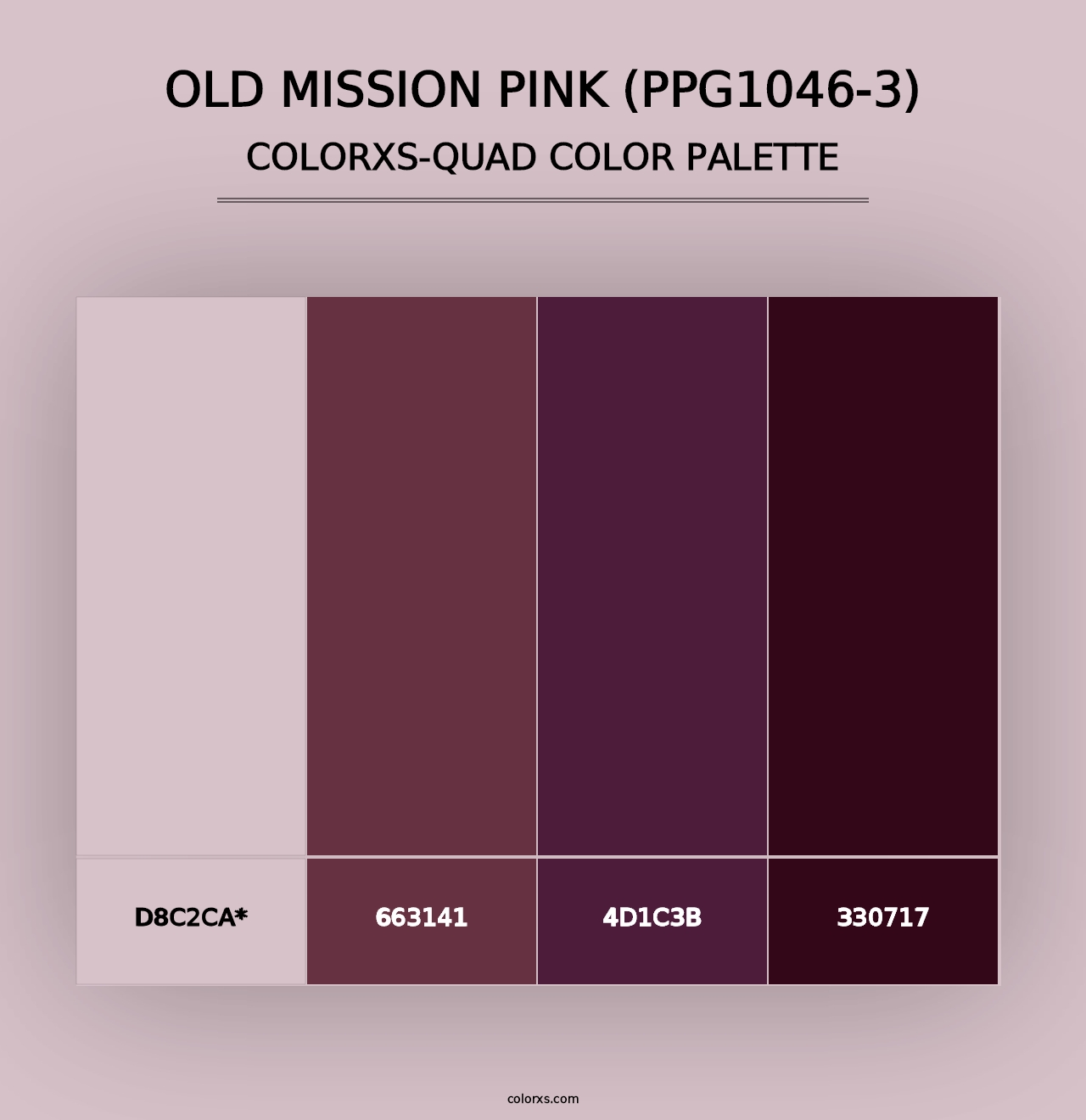 Old Mission Pink (PPG1046-3) - Colorxs Quad Palette