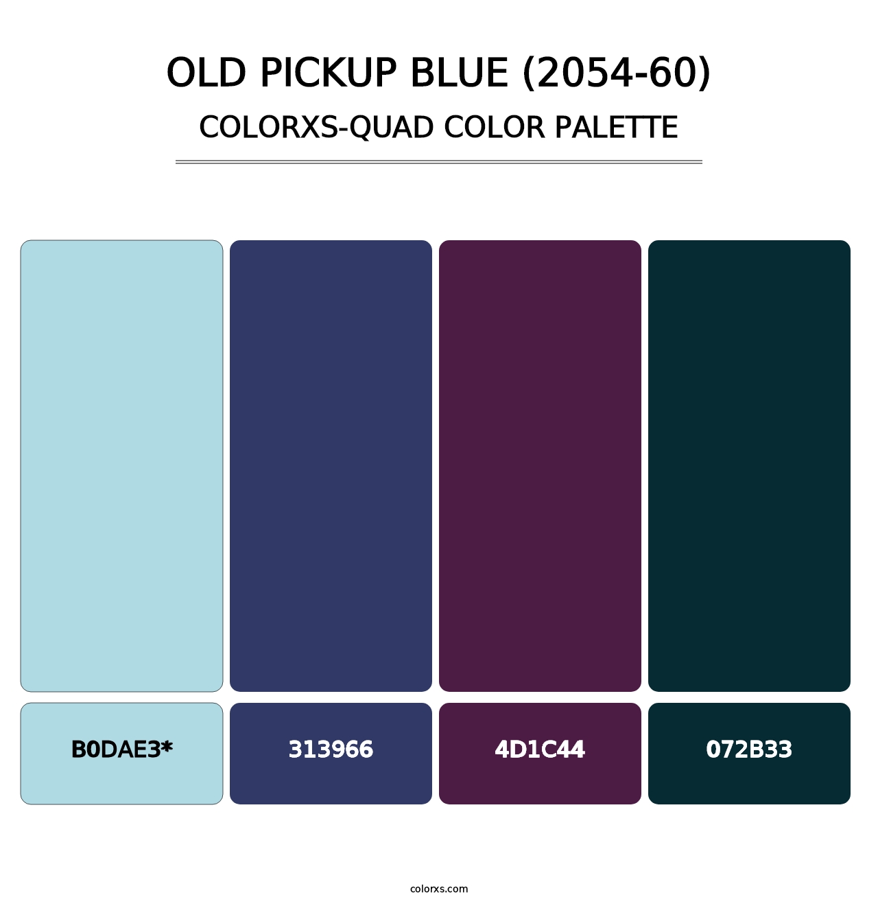 Old Pickup Blue (2054-60) - Colorxs Quad Palette