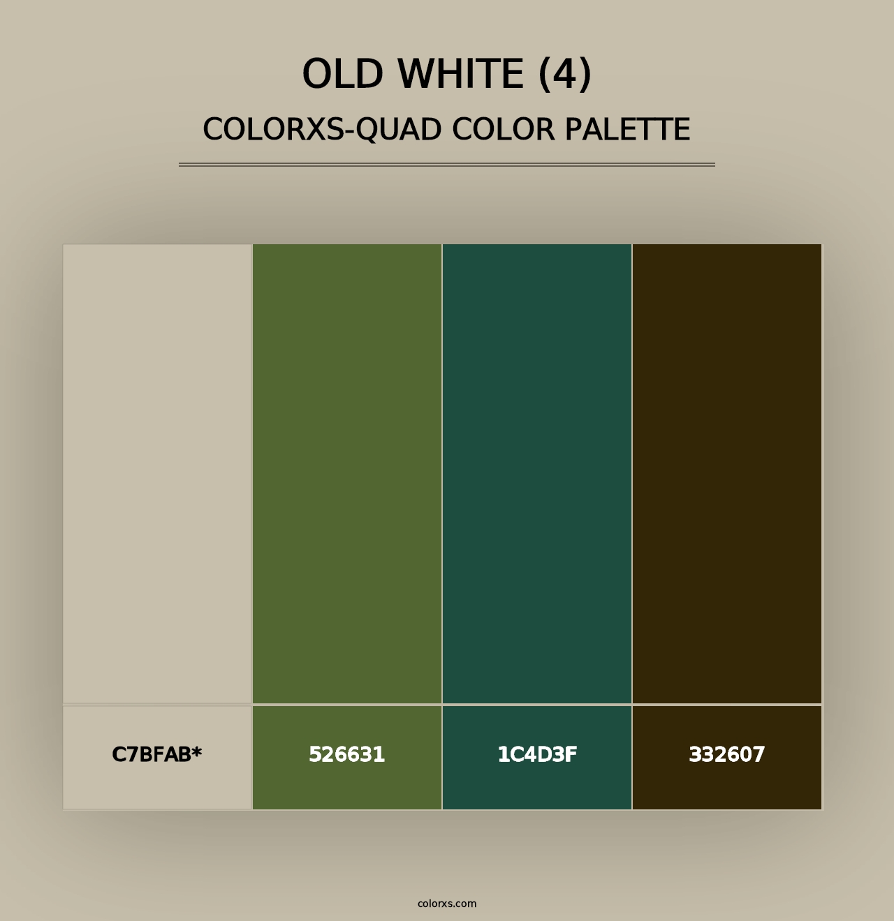 Old White (4) - Colorxs Quad Palette