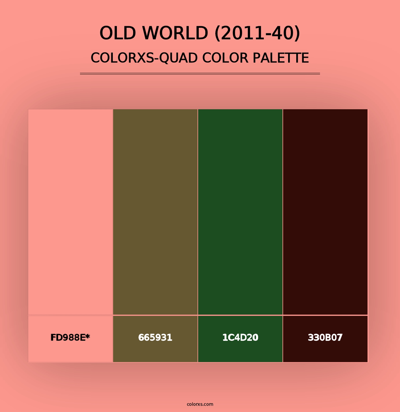 Old World (2011-40) - Colorxs Quad Palette