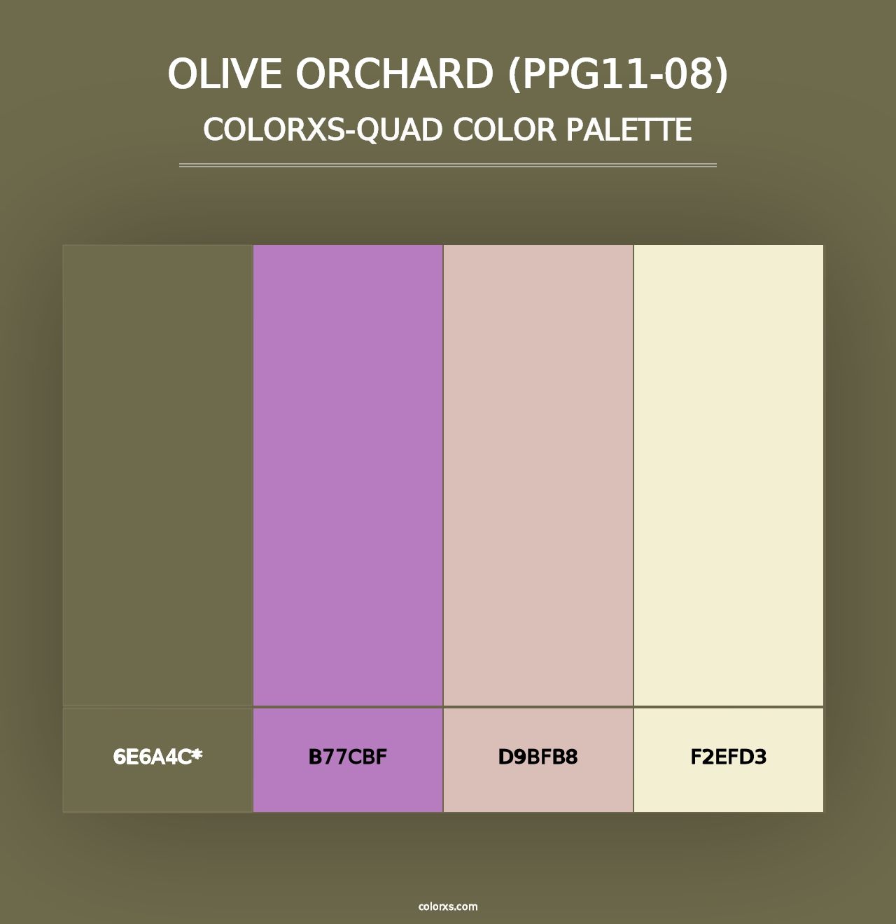 Olive Orchard (PPG11-08) - Colorxs Quad Palette