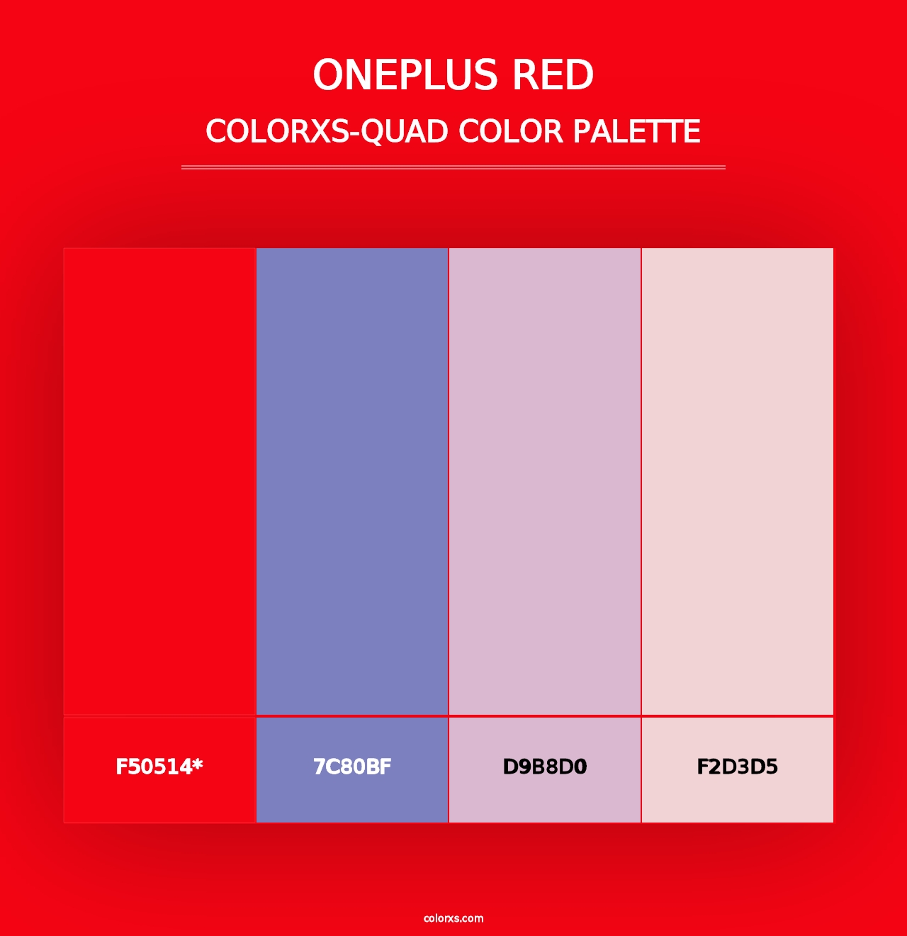 OnePlus Red - Colorxs Quad Palette