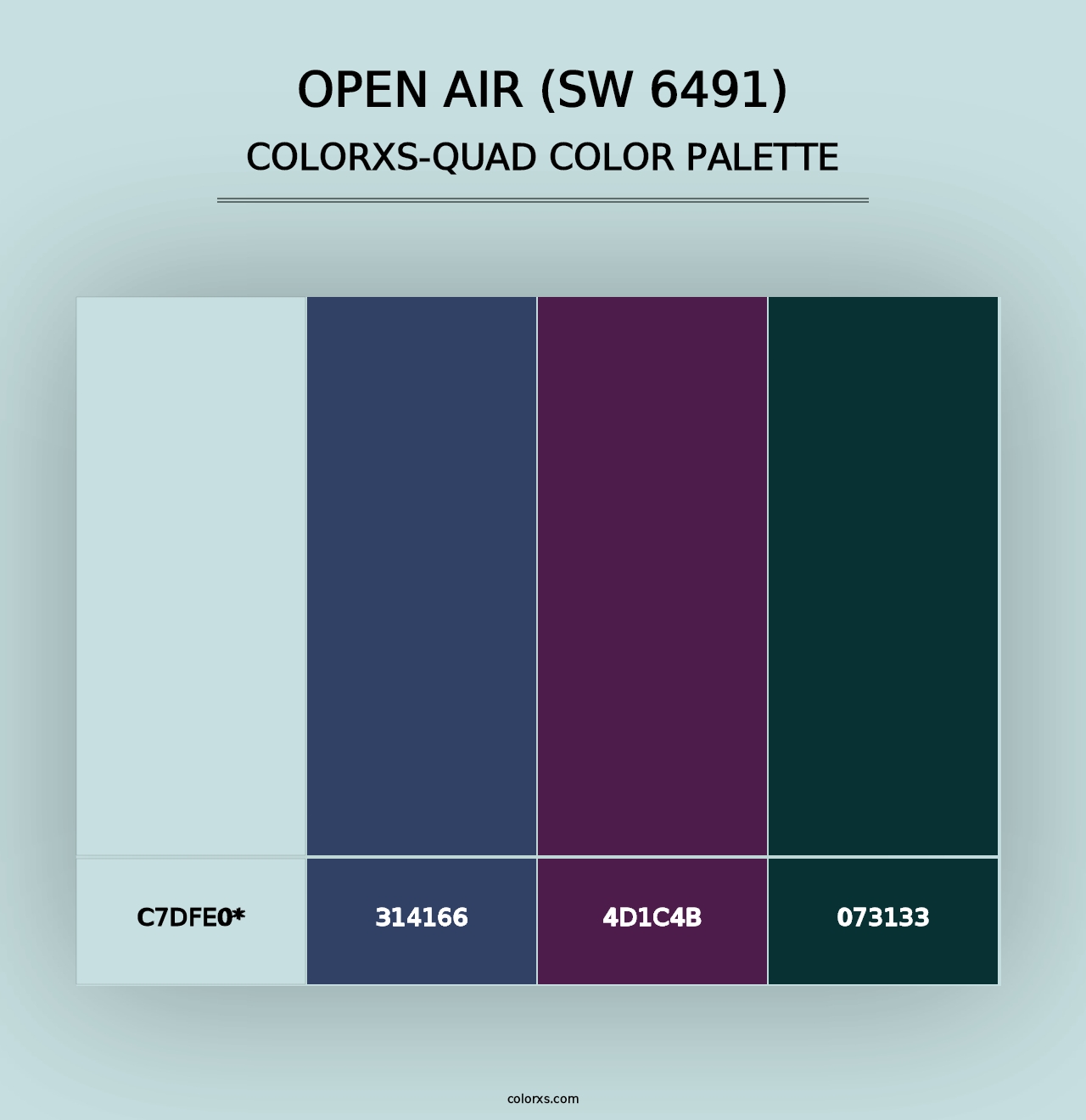 Open Air (SW 6491) - Colorxs Quad Palette