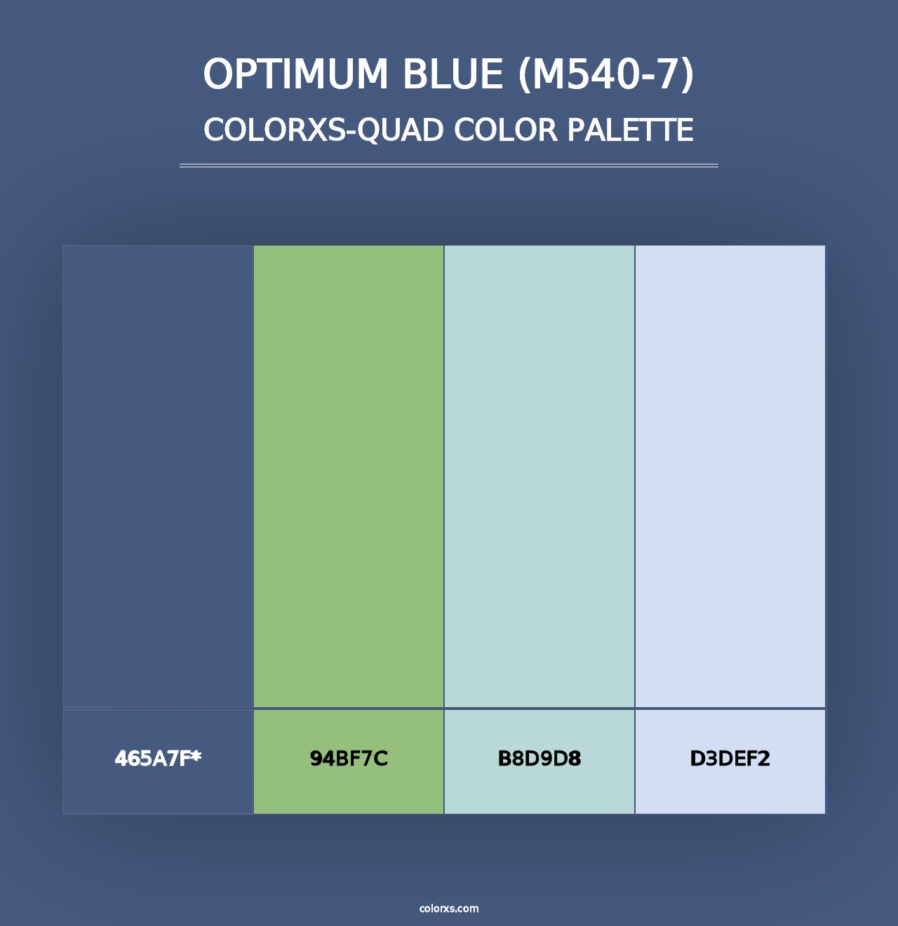 Optimum Blue (M540-7) - Colorxs Quad Palette