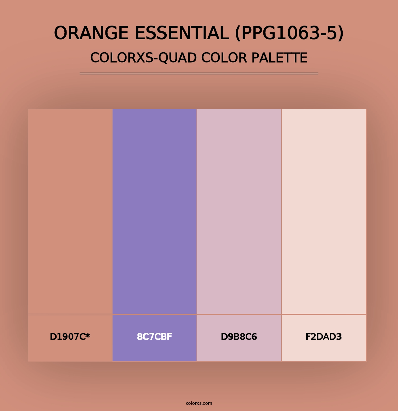 Orange Essential (PPG1063-5) - Colorxs Quad Palette