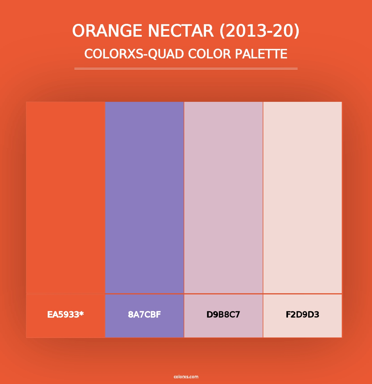 Orange Nectar (2013-20) - Colorxs Quad Palette